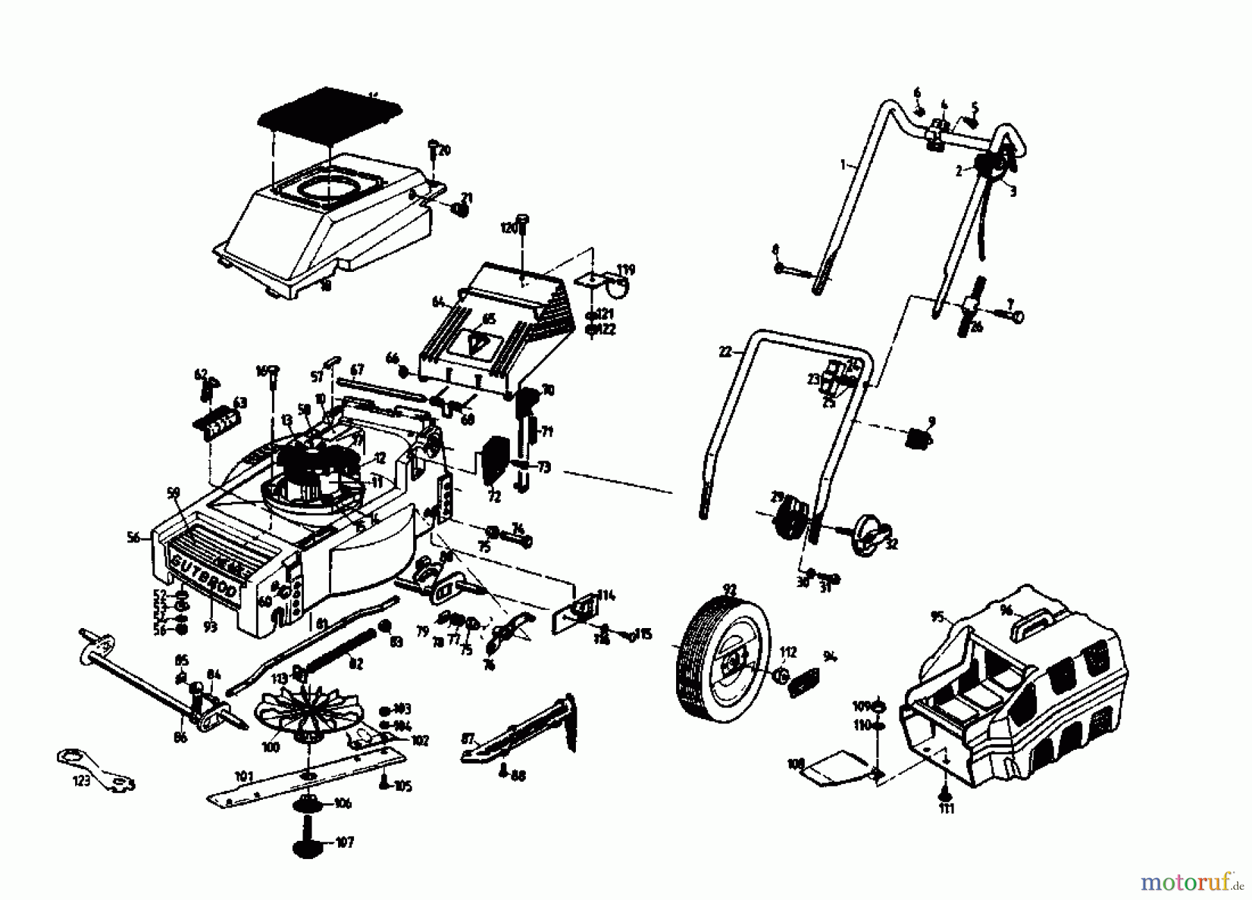  Gutbrod Elektromäher HE 40 L 02895.02  (1988) Grundgerät