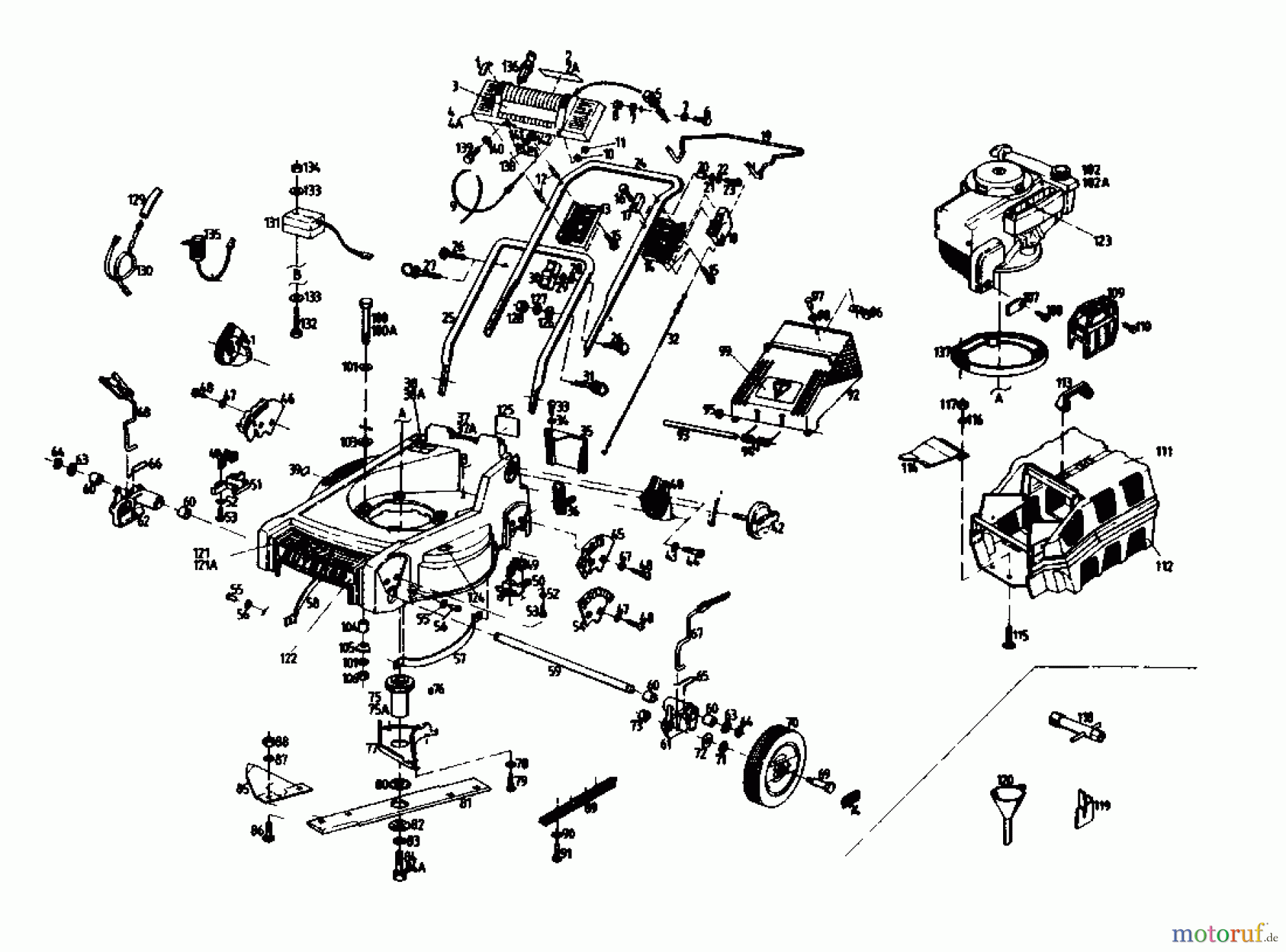 Gutbrod Motormäher mit Antrieb HB 47 REL 02847.03 (1988) Grundgerät