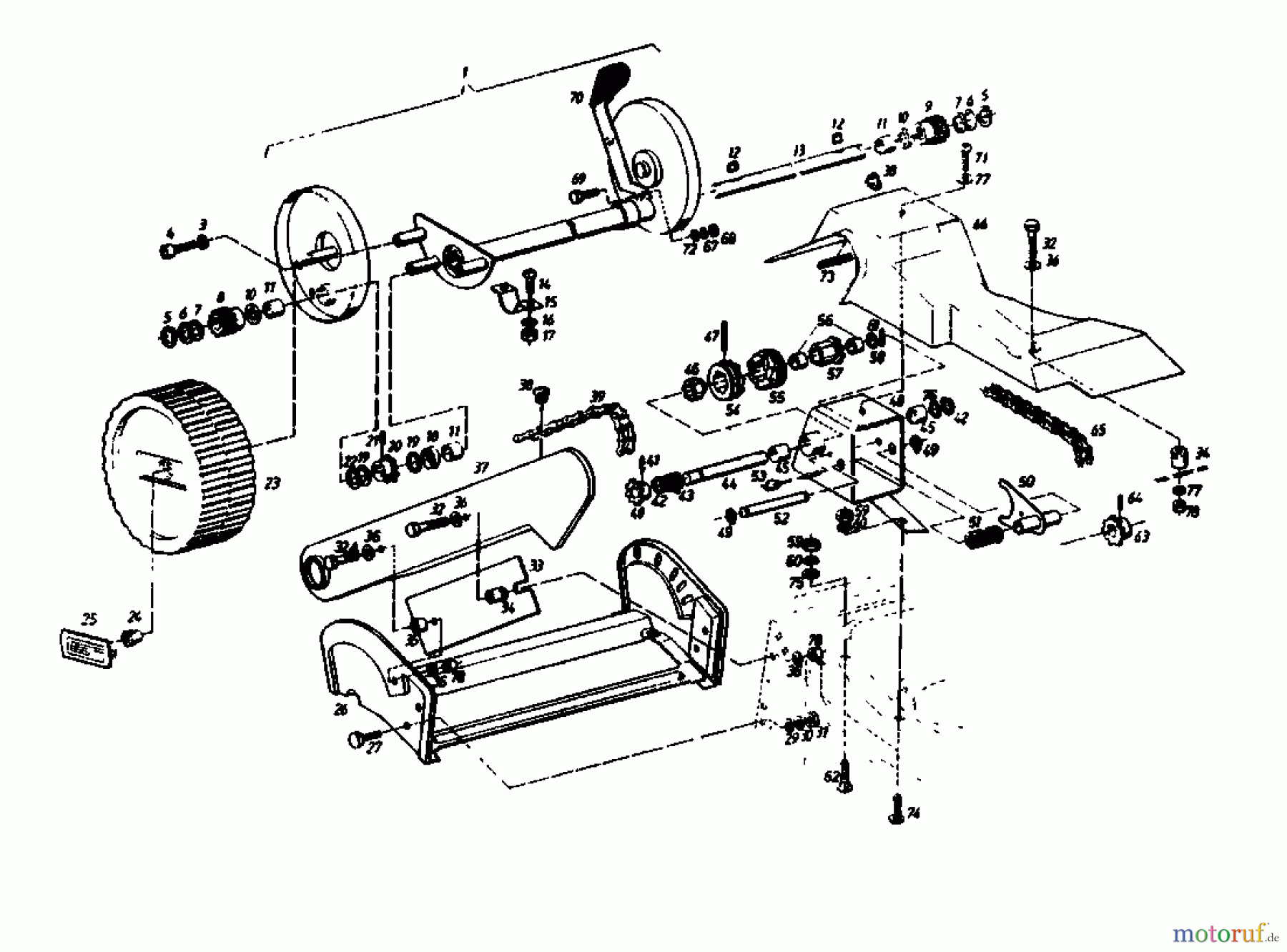  Gutbrod Motormäher mit Antrieb HB 46 R 02877.02  (1988) Fahrantrieb, Räder