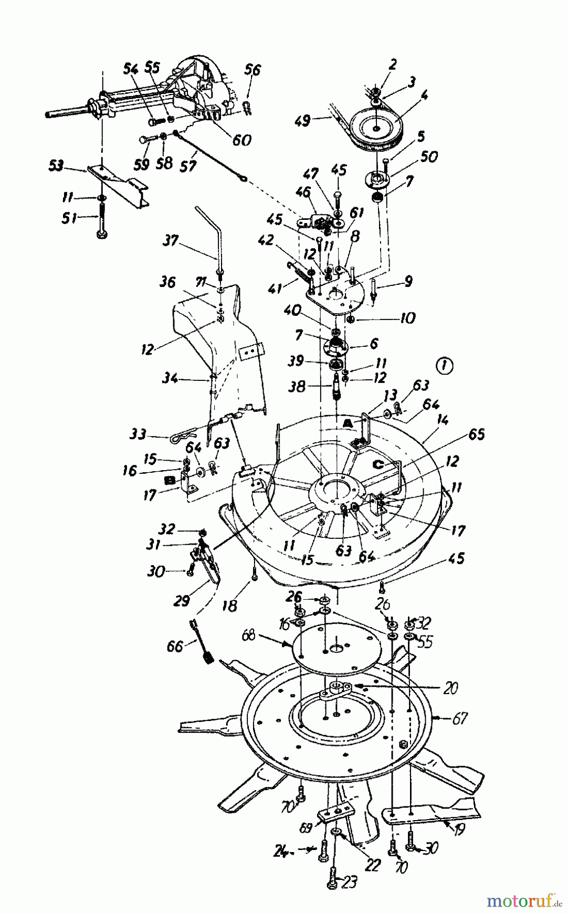  Columbia Rasentraktoren 8/760 HA 139-5040  (1989) Mähwerk C (30