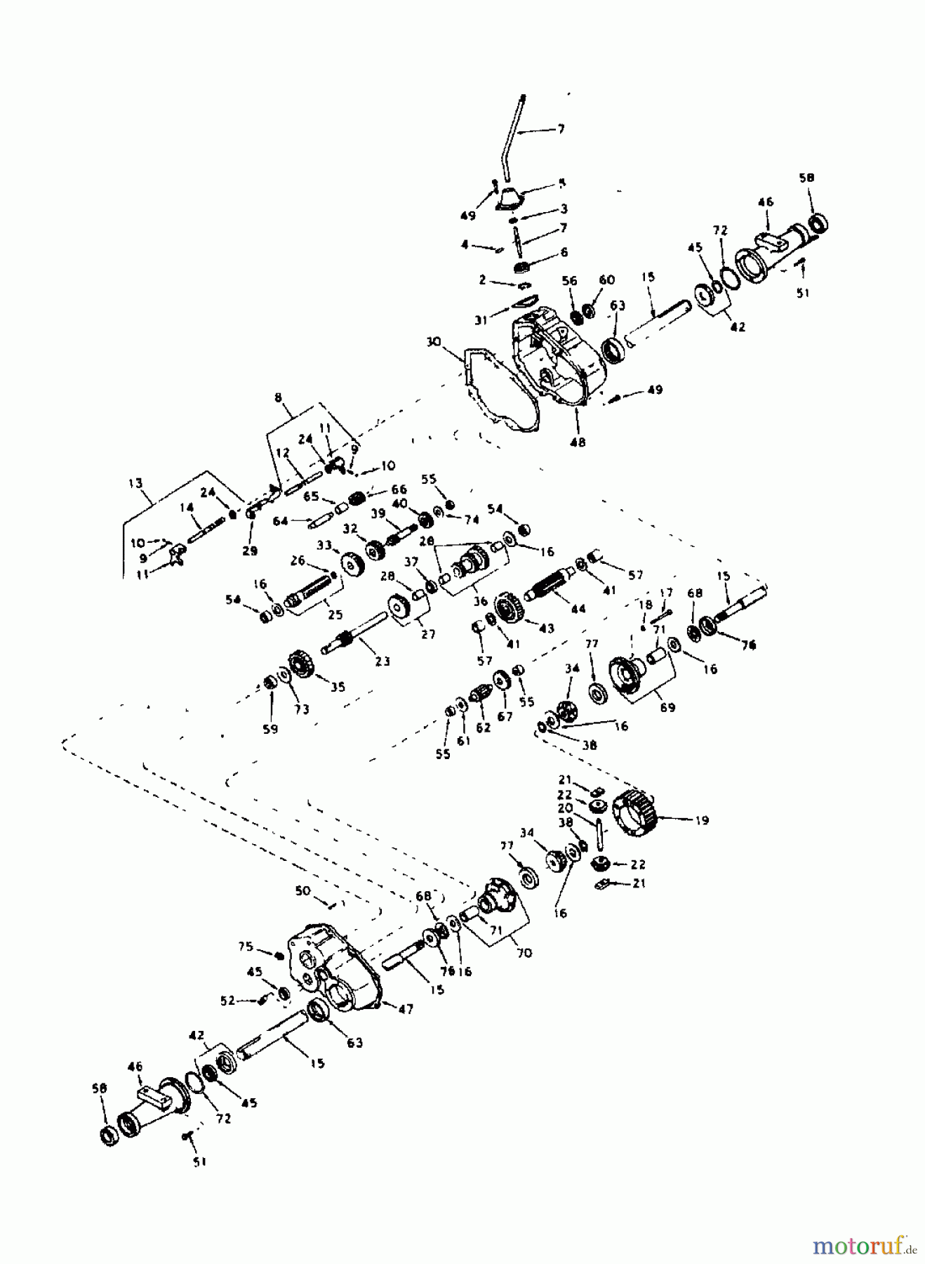 Super Gartentraktoren Super 18 HA 149-8280 (1989) Getriebe