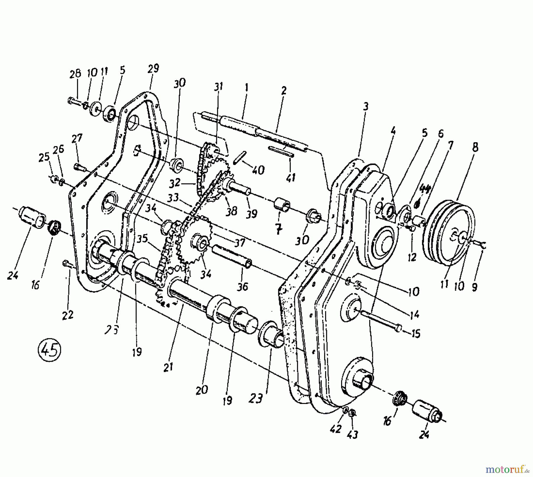 MTD Motorhacken DELUXE LD 219-3860 (1989) Kettenkasten