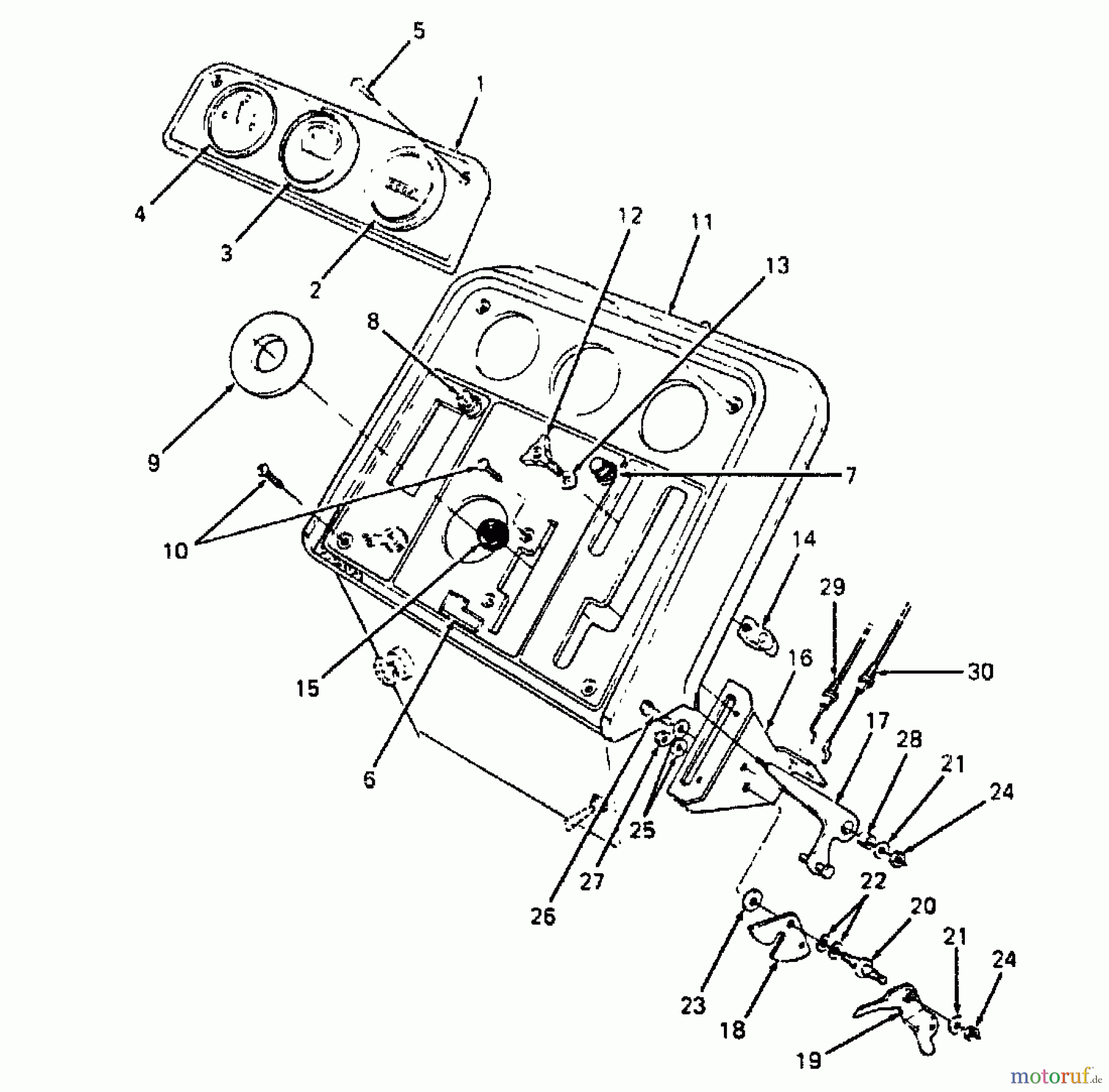  Cub Cadet Kompakttraktoren 1772 1772  (1989) Armaturenbrett