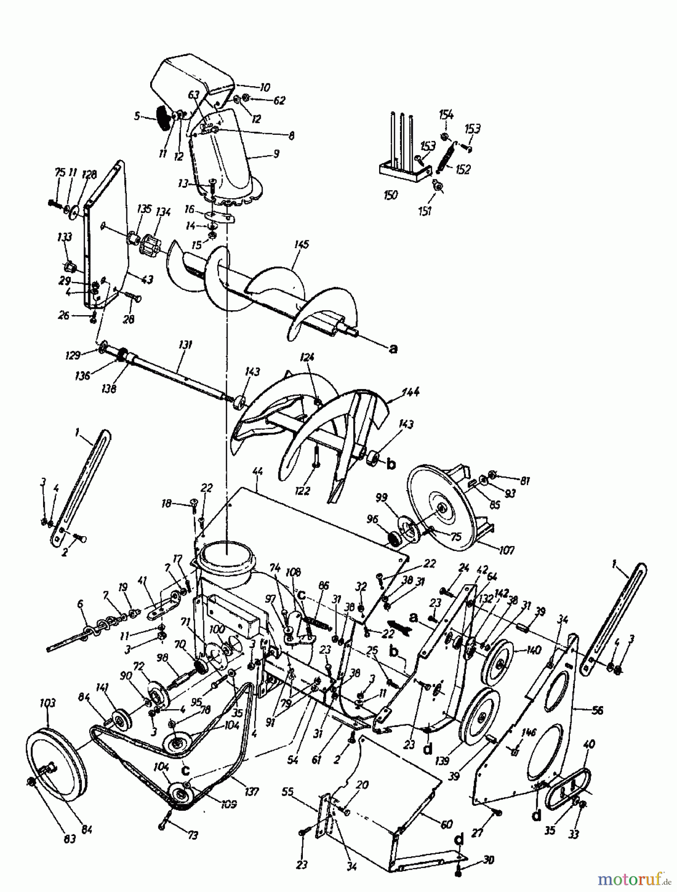  Blizzard Schneefräsen TWIN 5-61 319-3550 (1989) Schnecke, Schneckenantrieb