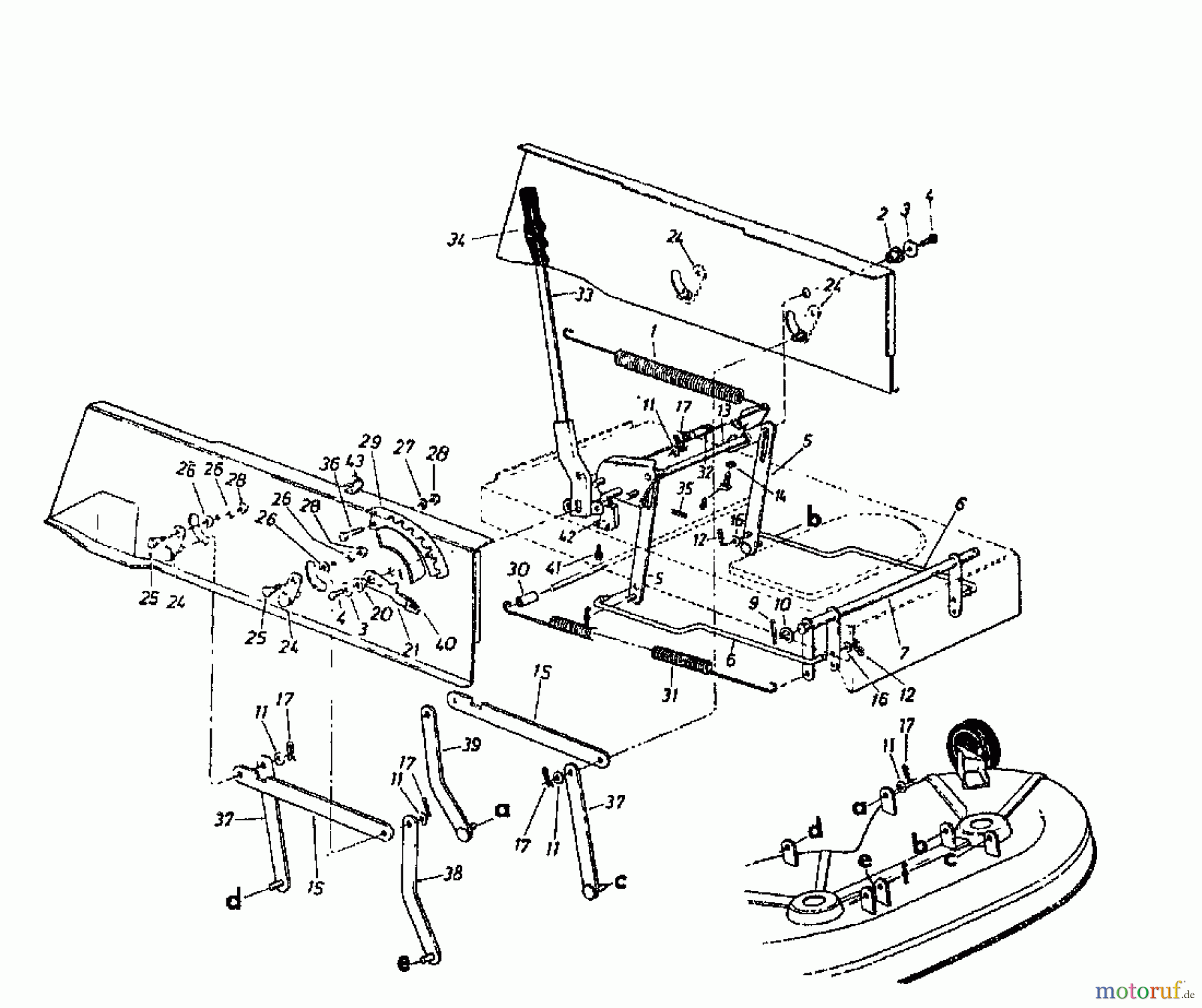 Novotrac Rasentraktoren NOVOTRAC 11-76 HA 139-5420 (1989) Mähwerksaushebung