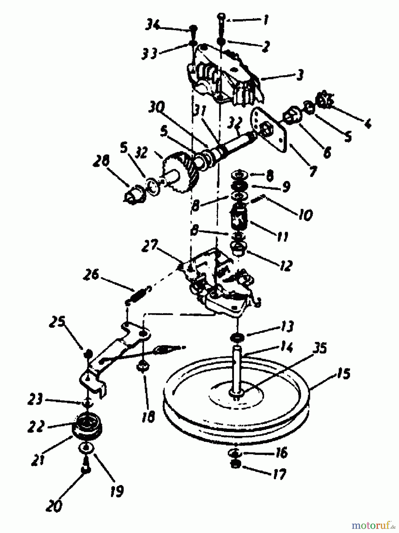  MTD Motormäher mit Antrieb ROTOMAX  53 S 129-8720  (1989) Getriebe