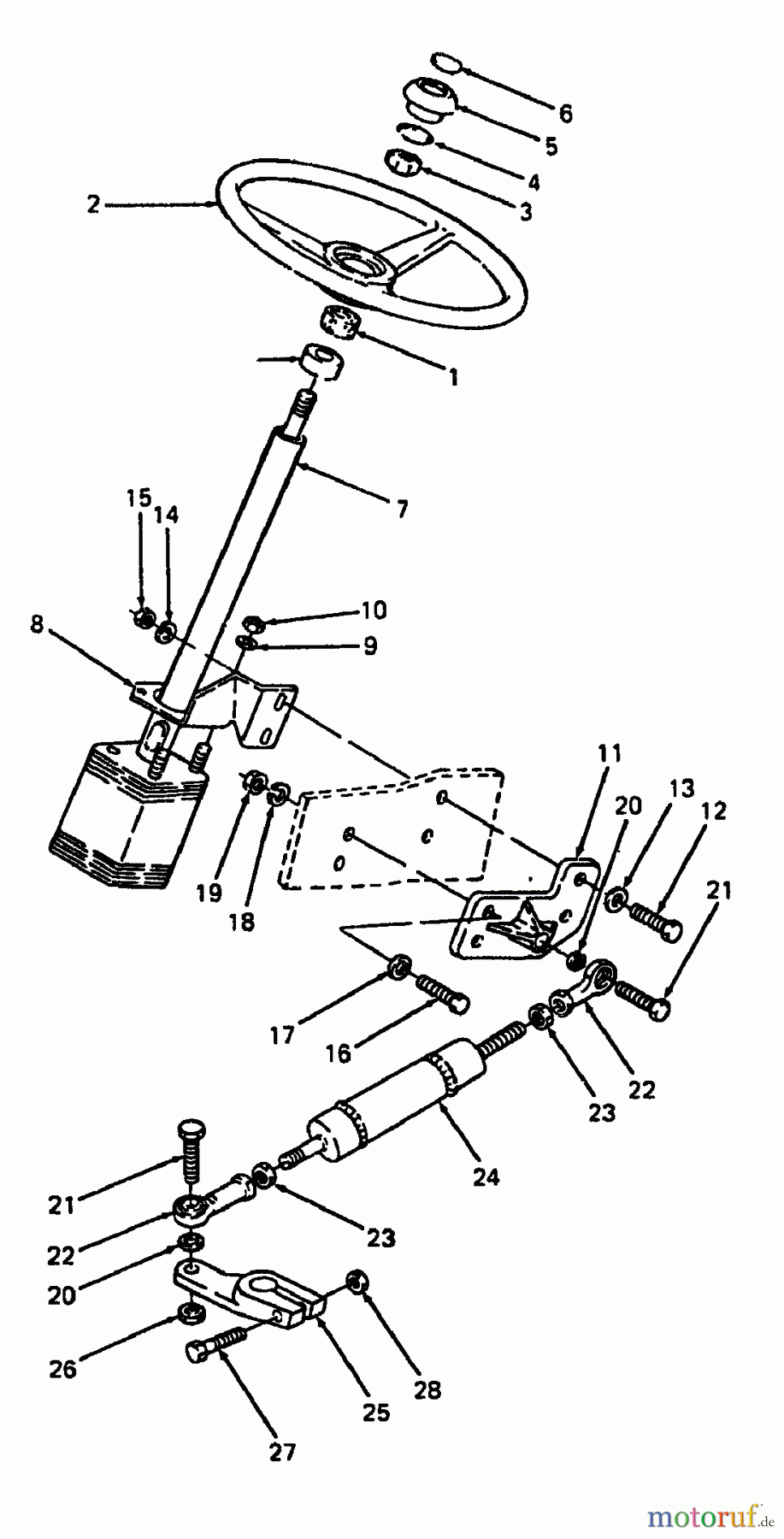  Cub Cadet Kompakttraktoren 1772 1772  (1989) Lenkung