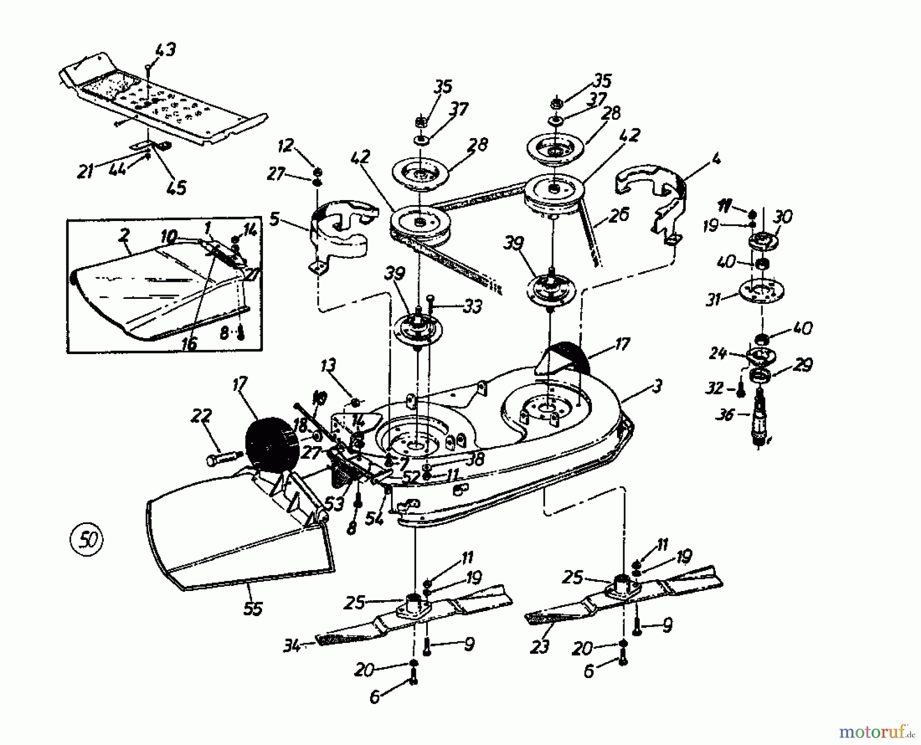 Columbia Rasentraktoren 111/960 N 139-6370 (1989) Mähwerk F (38