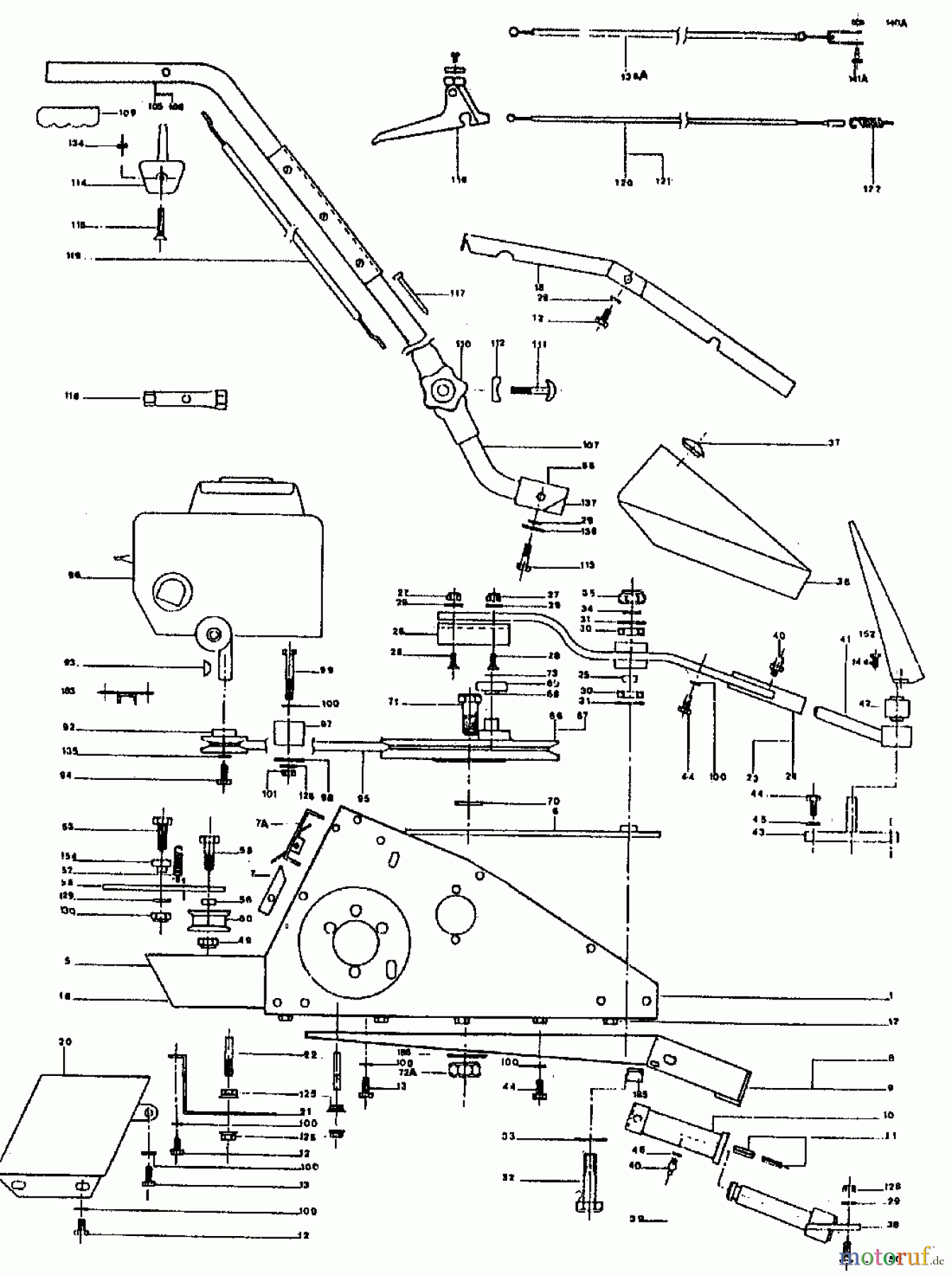 MTD Balkenmäher QUICK 105 I/C 189-0176 (1989) Holm