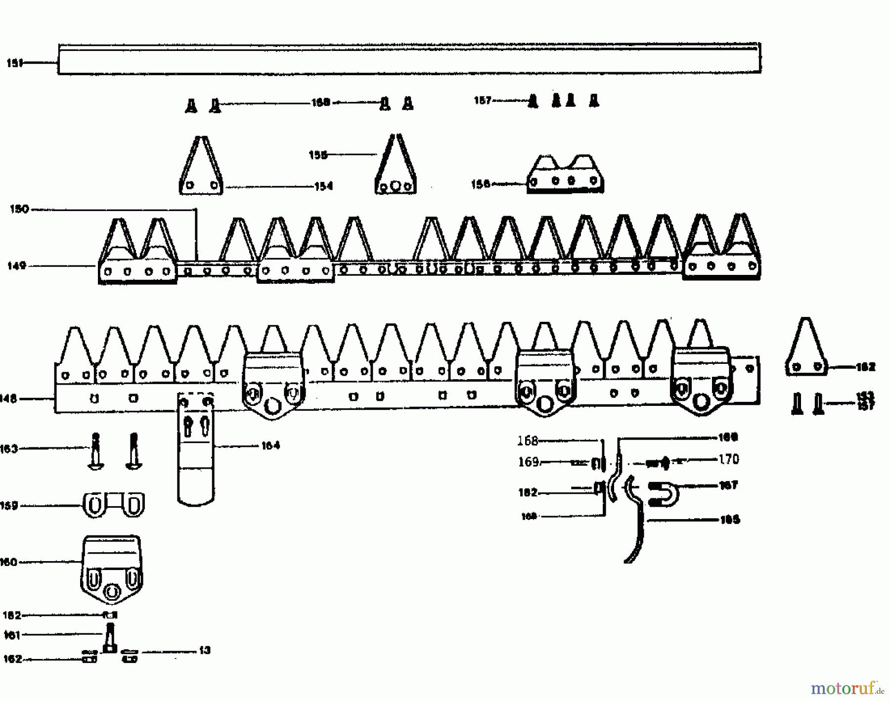 MTD Balkenmäher QUICK 105 I/C 189-0176  (1989) Mähbalken
