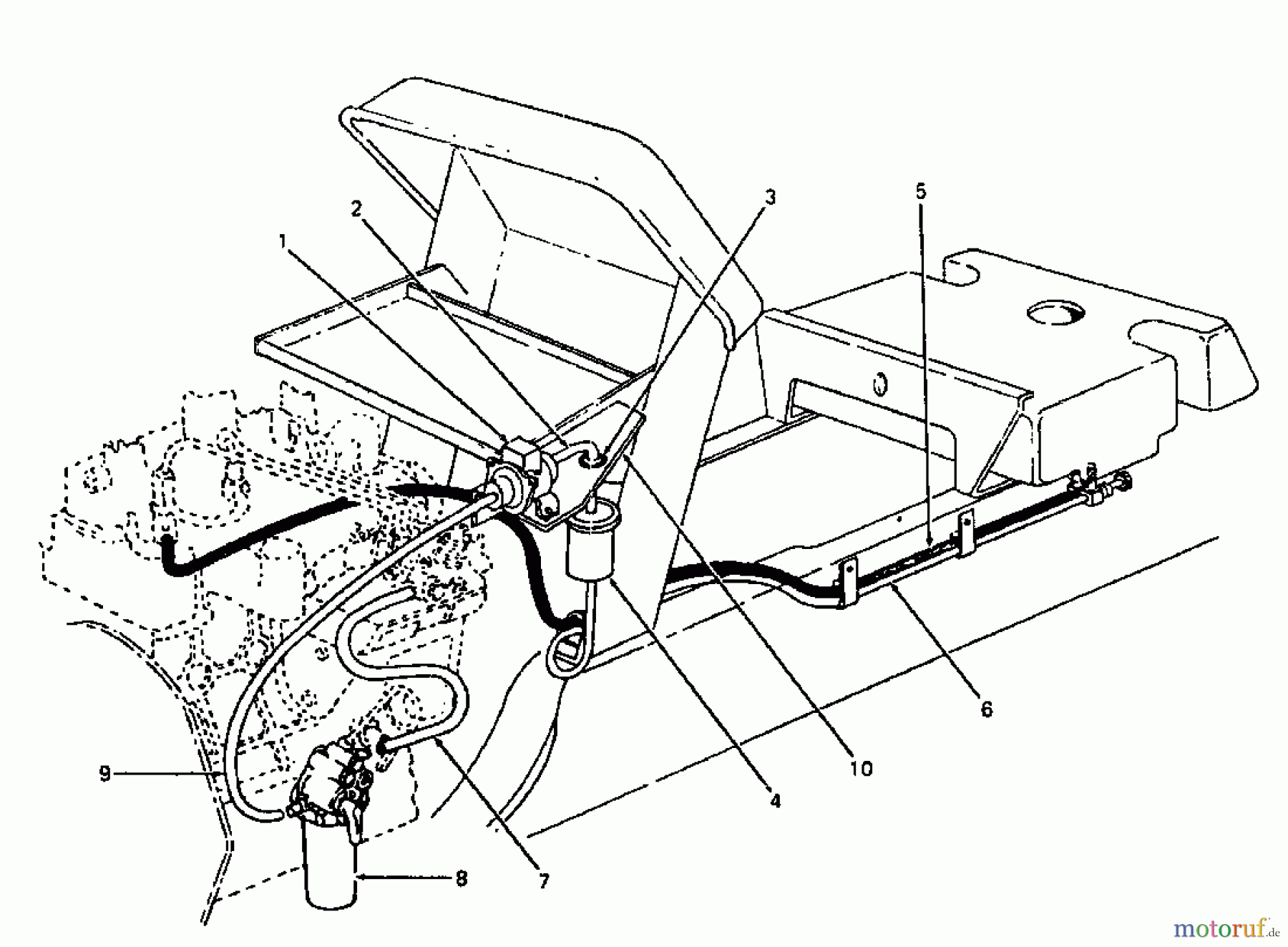 Cub Cadet Kompakttraktoren 1772 1772 (1989) Kraftstoffleitungen