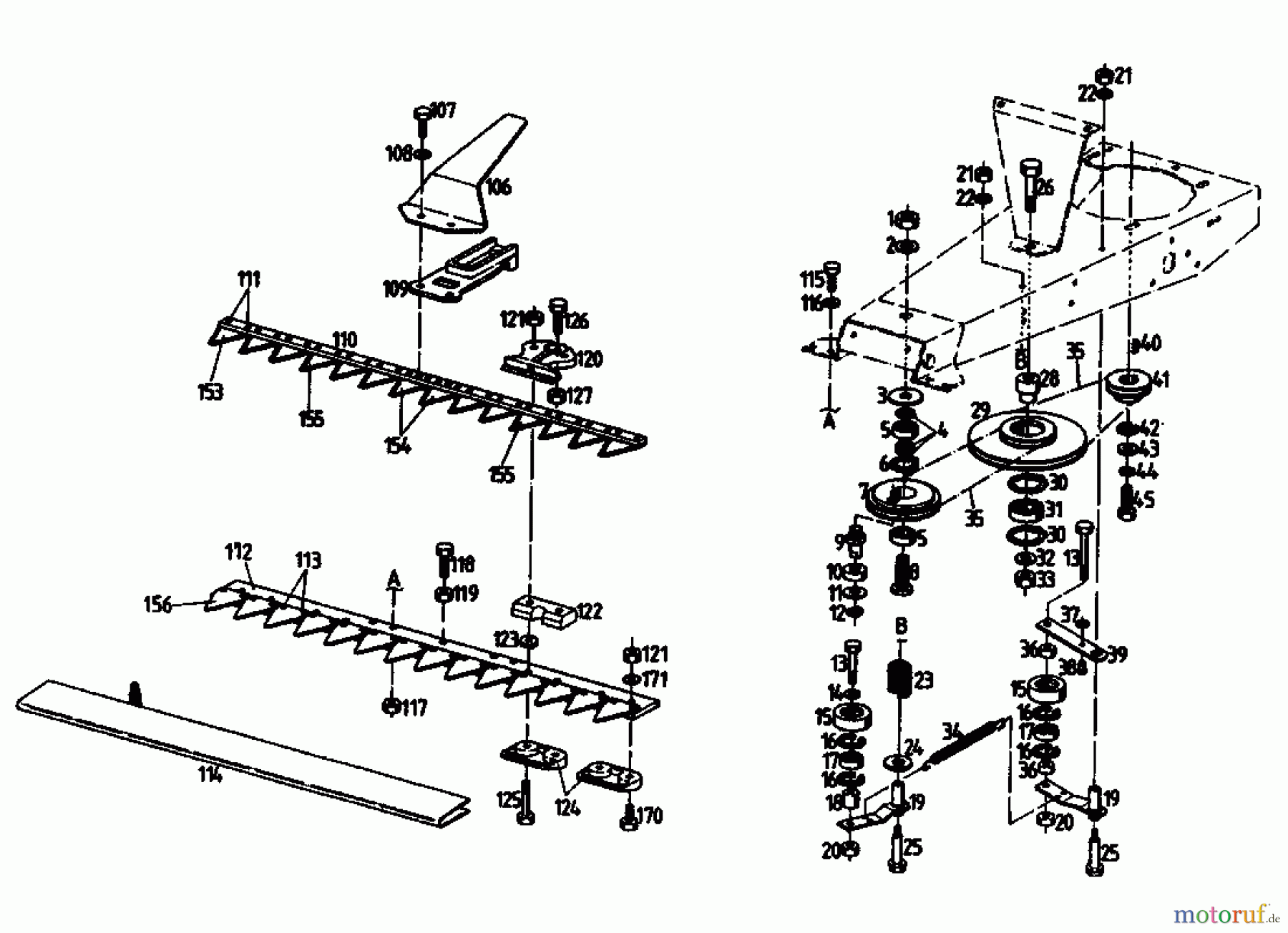  Gutbrod Balkenmäher BM 700 07510.01  (1988) Mähbalken