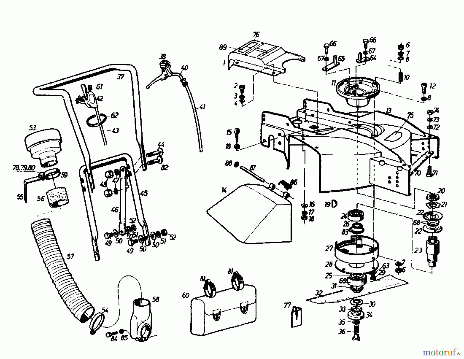 Gutbrod Motormäher mit Antrieb SB 51 R 02608.04 (1988) Grundgerät