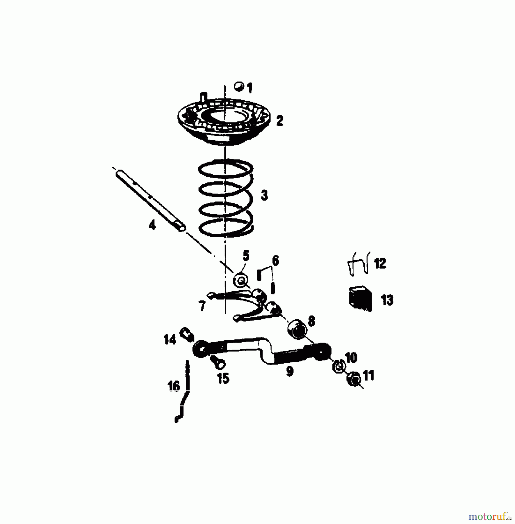 Gutbrod Motormäher mit Antrieb SB 51 R 02608.04 (1988) Regler