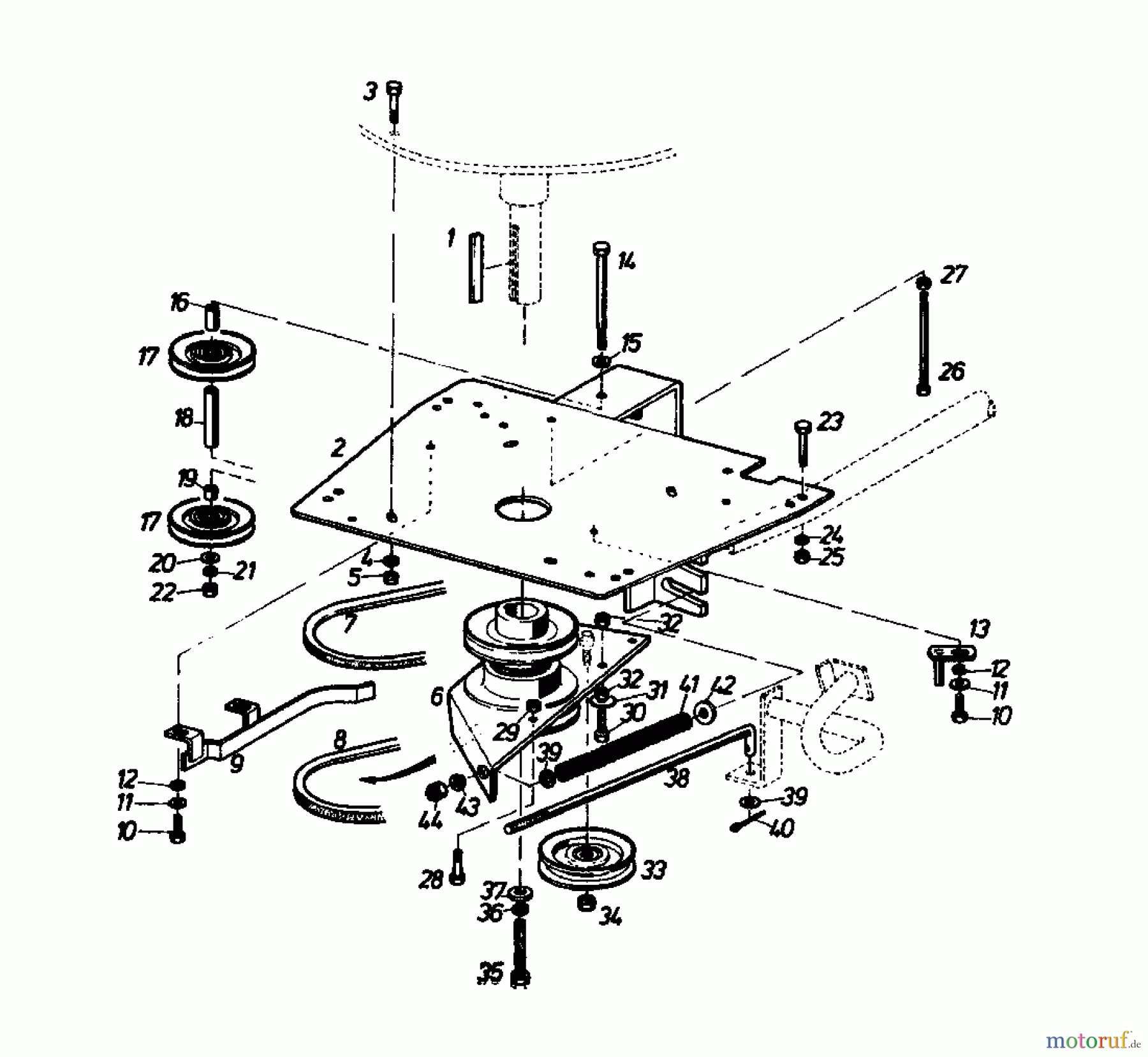  Gutbrod Rasentraktoren Sprint 1000 E 02840.04  (1988) Fahrantrieb, Mähantrieb