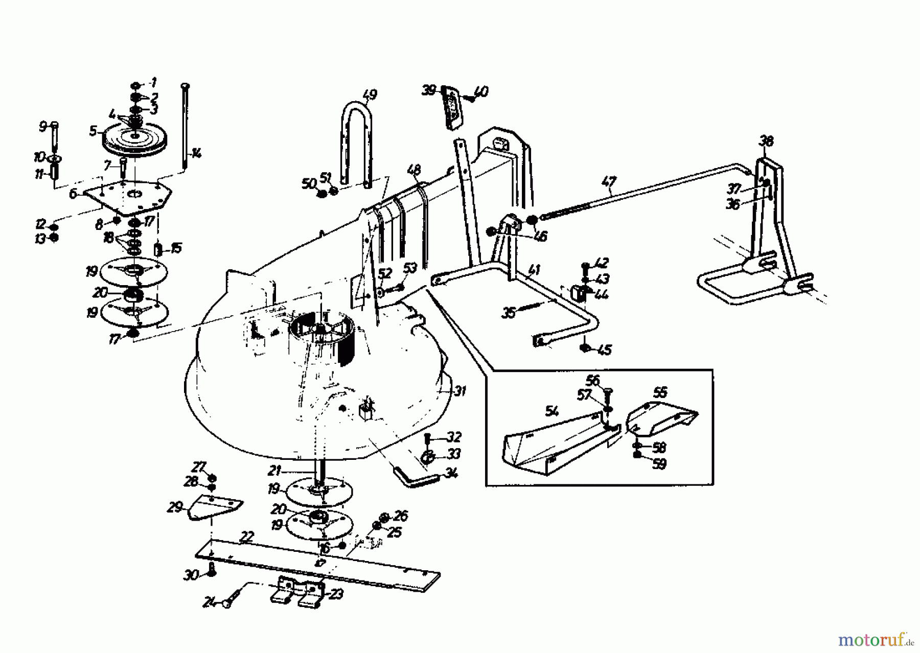 Gutbrod Rasentraktoren Sprint 1000 E 02840.04 (1988) Mähwerk 66cm