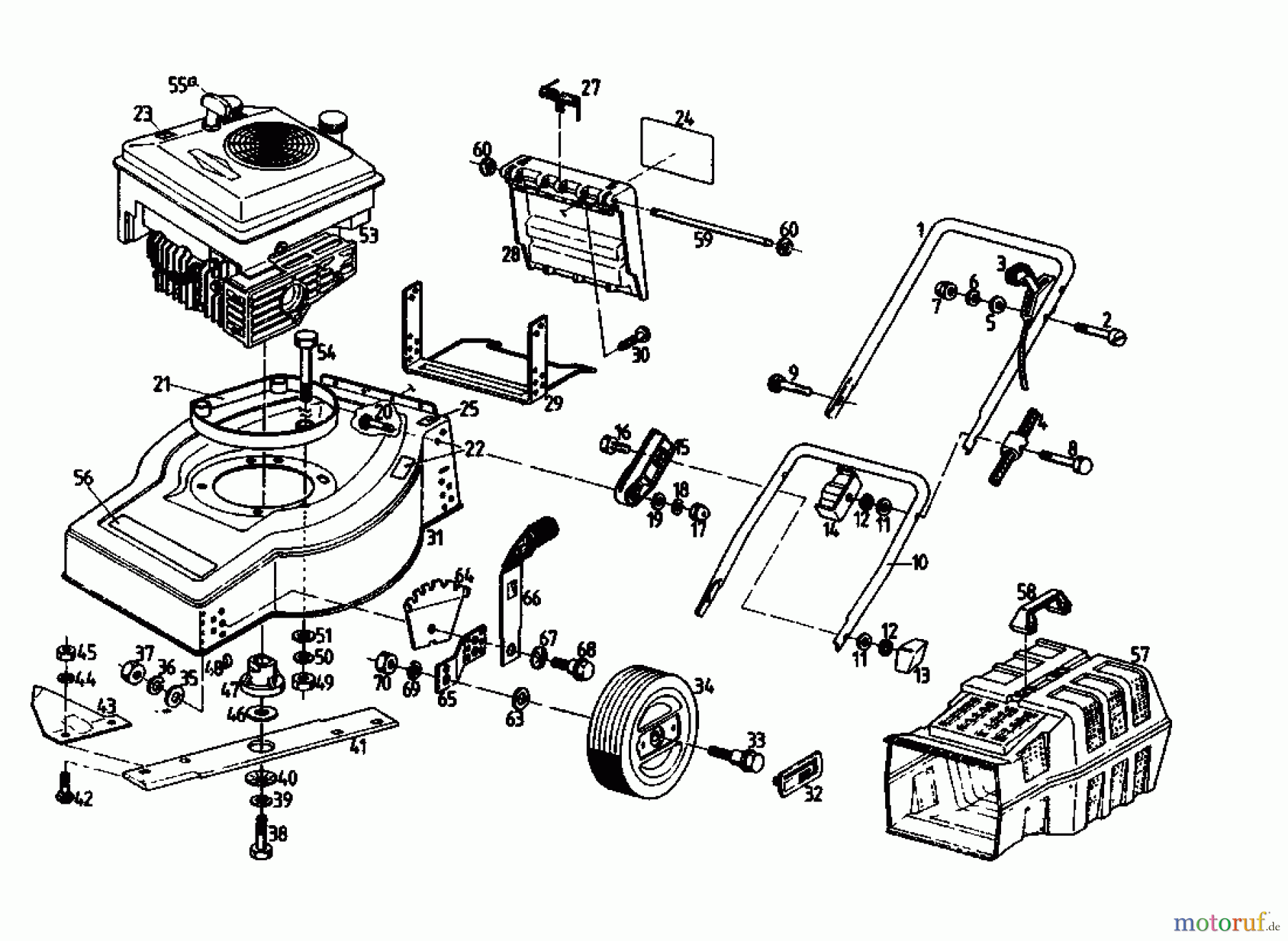 Gutbrod Motormäher TURBO B-Q 02893.03  (1988) Grundgerät