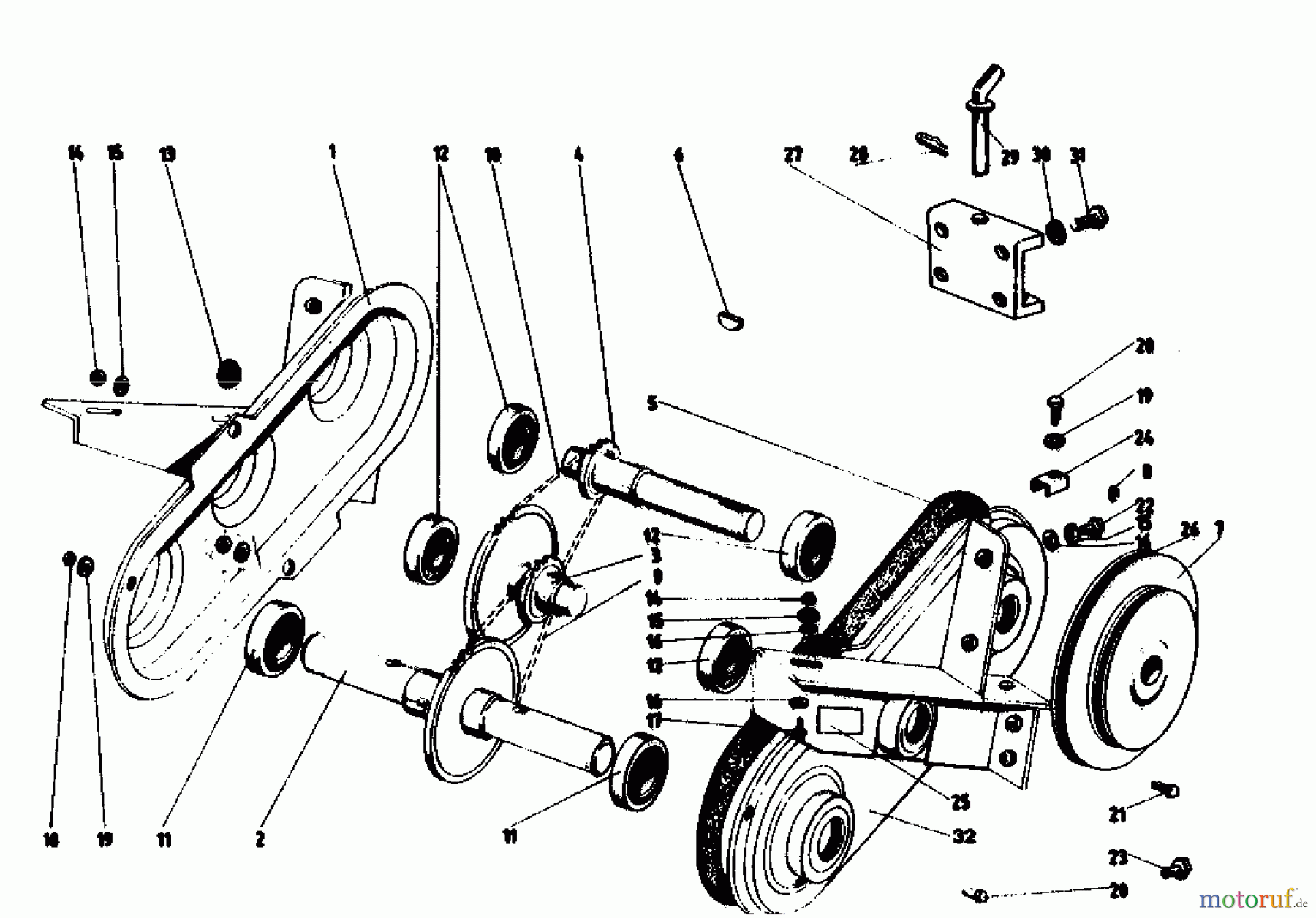 Golf Motorhacken 162 MS 4 07514.04  (1989) Kettenkasten