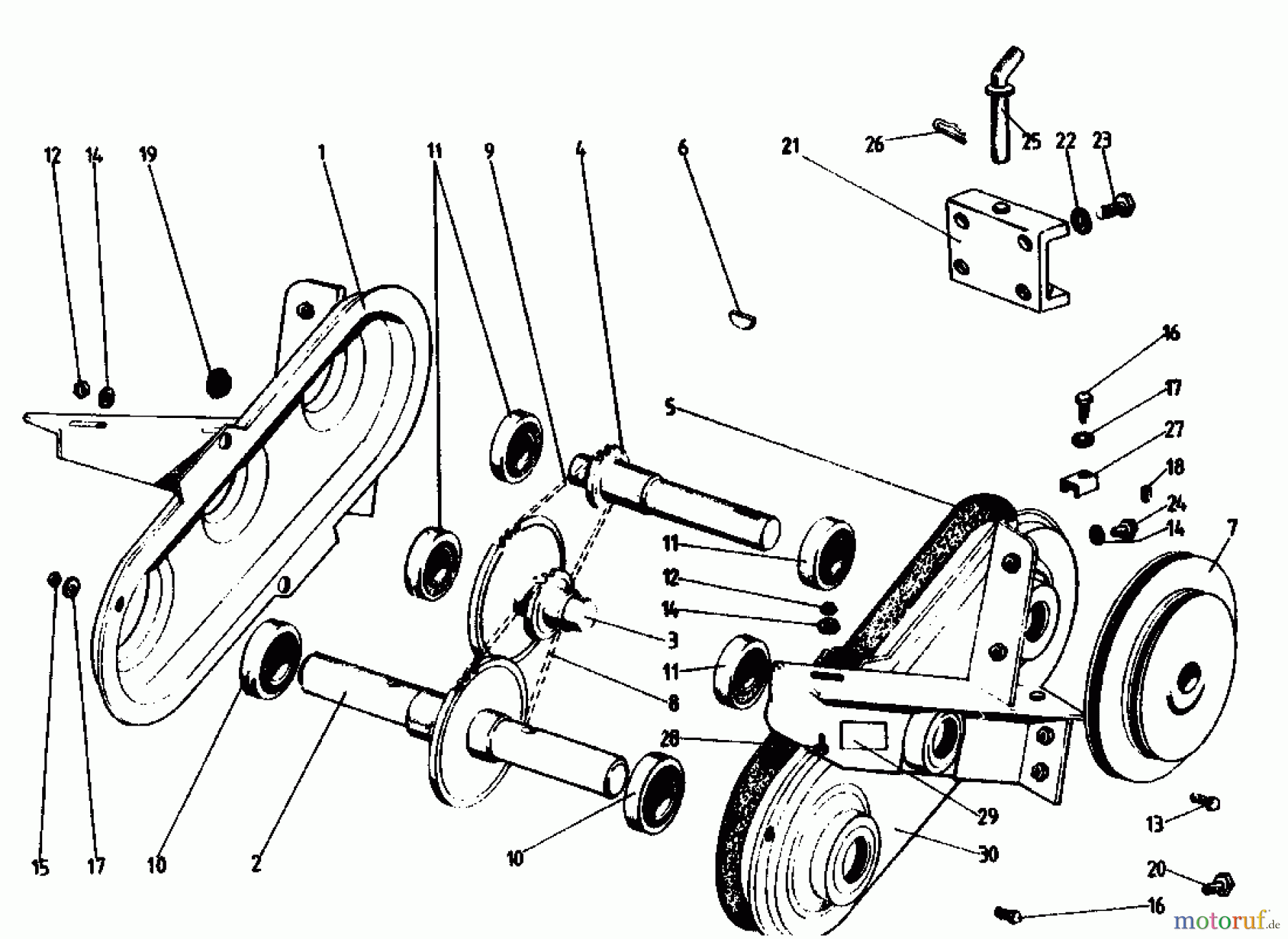 Golf Motorhacken 160 MS 4 07514.02 (1989) Kettenkasten