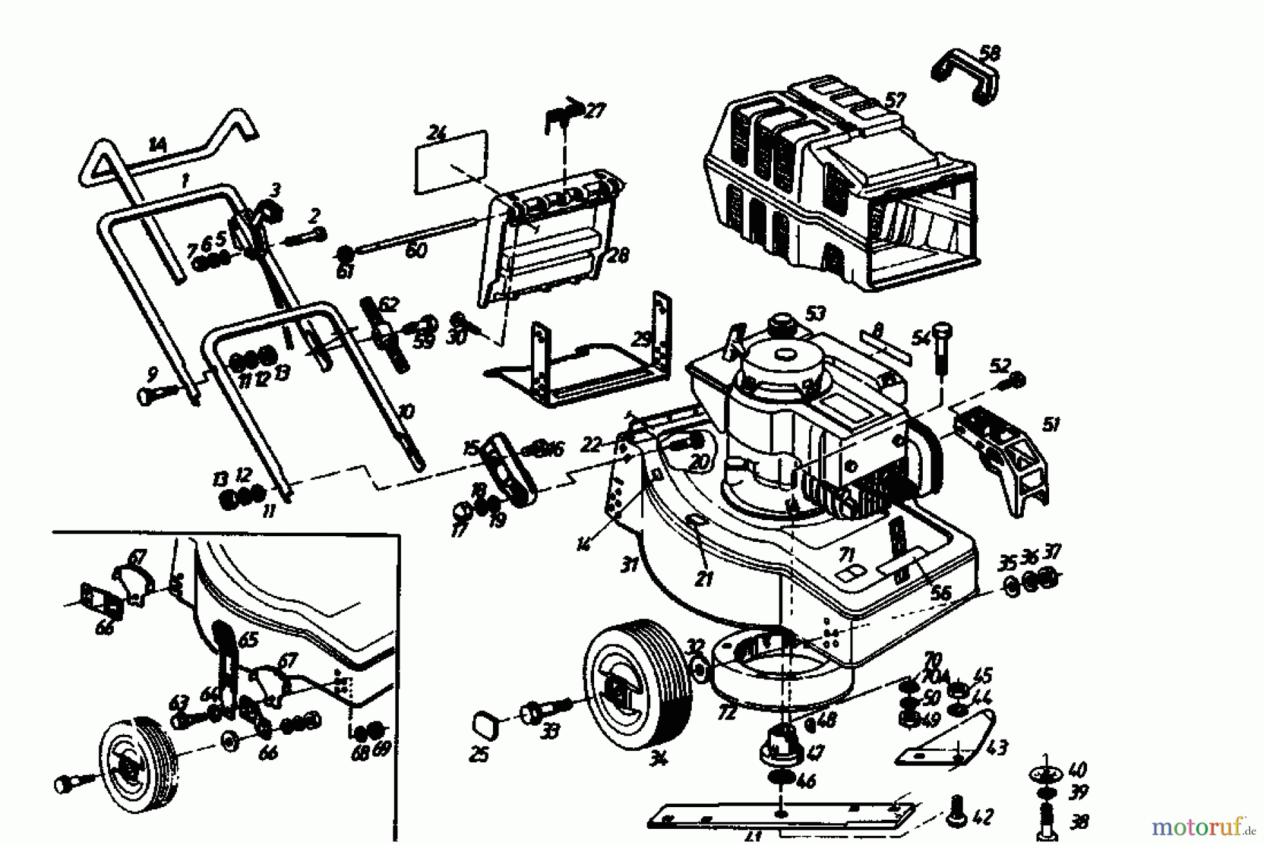 Golf Motormäher BS 02880.02 (1989) Grundgerät