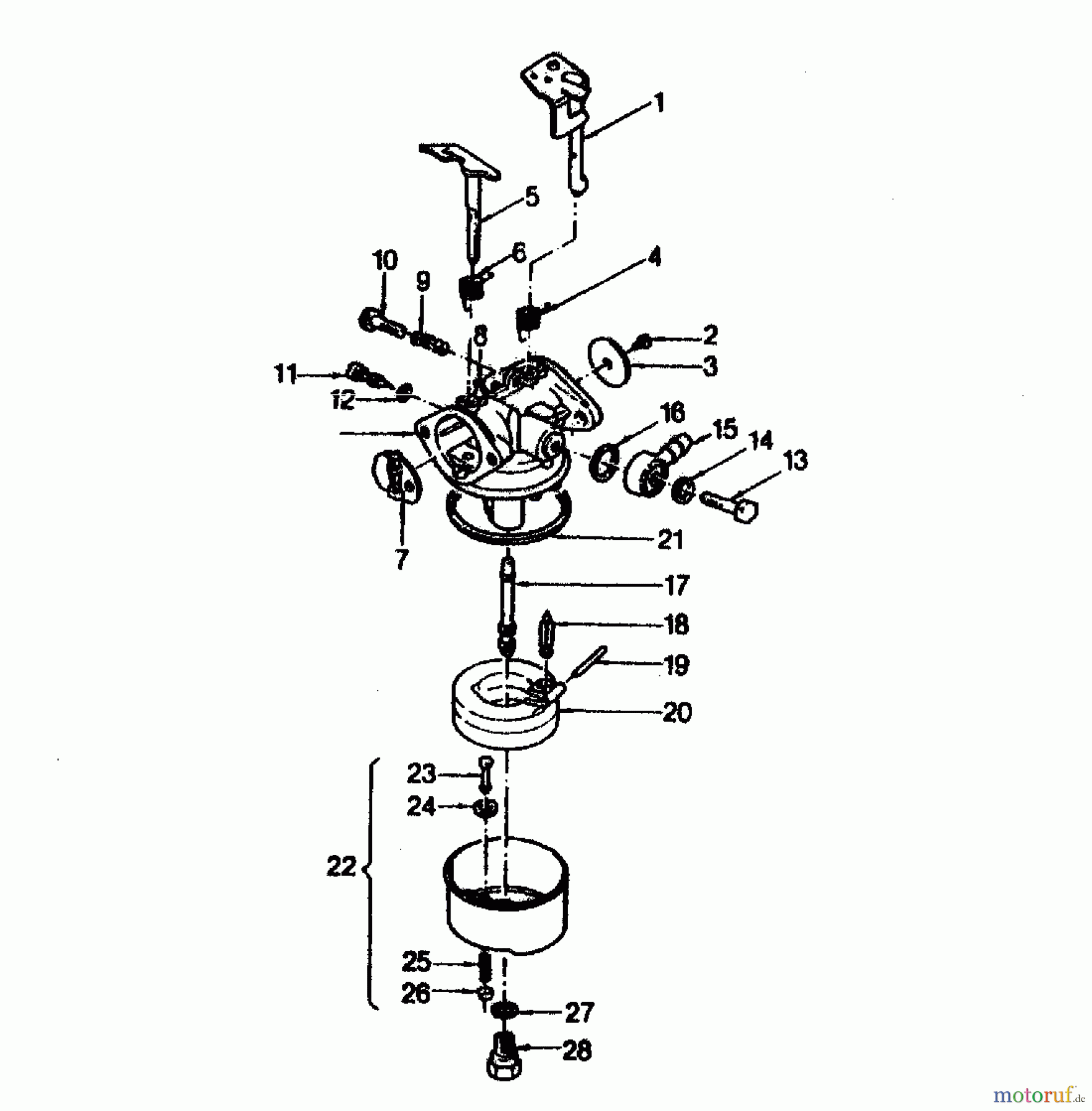 Gutbrod Motormäher mit Antrieb HB 56 REL 02849.02  (1989) Vergaser