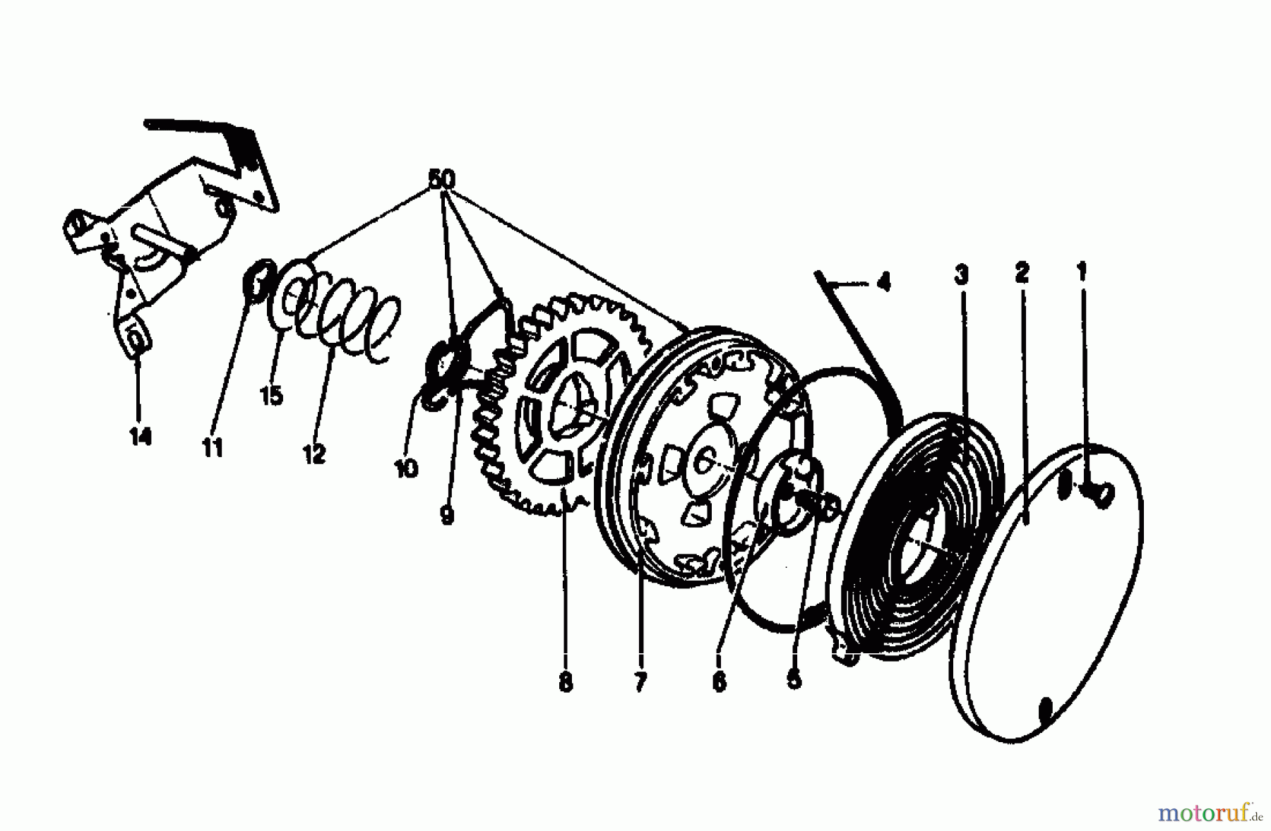 Gutbrod Motormäher mit Antrieb HB 46 R 02877.02 (1989) Reversierstarter