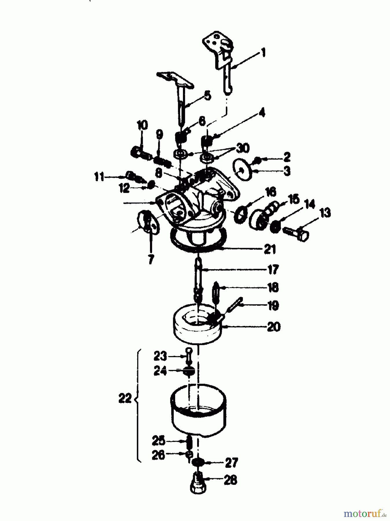  Gutbrod Motormäher mit Antrieb HB 46 R 02877.02  (1989) Vergaser