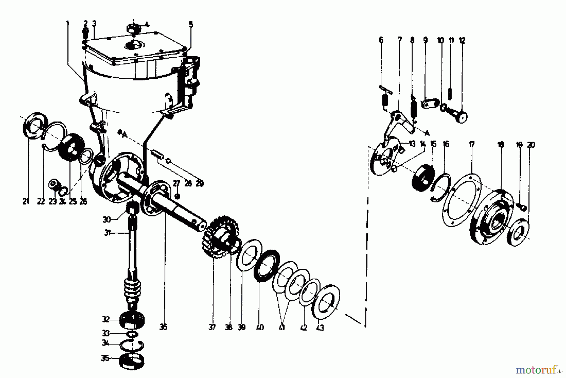 Gutbrod Motorhacken MB 65-35 07516.01 (1989) Getriebe