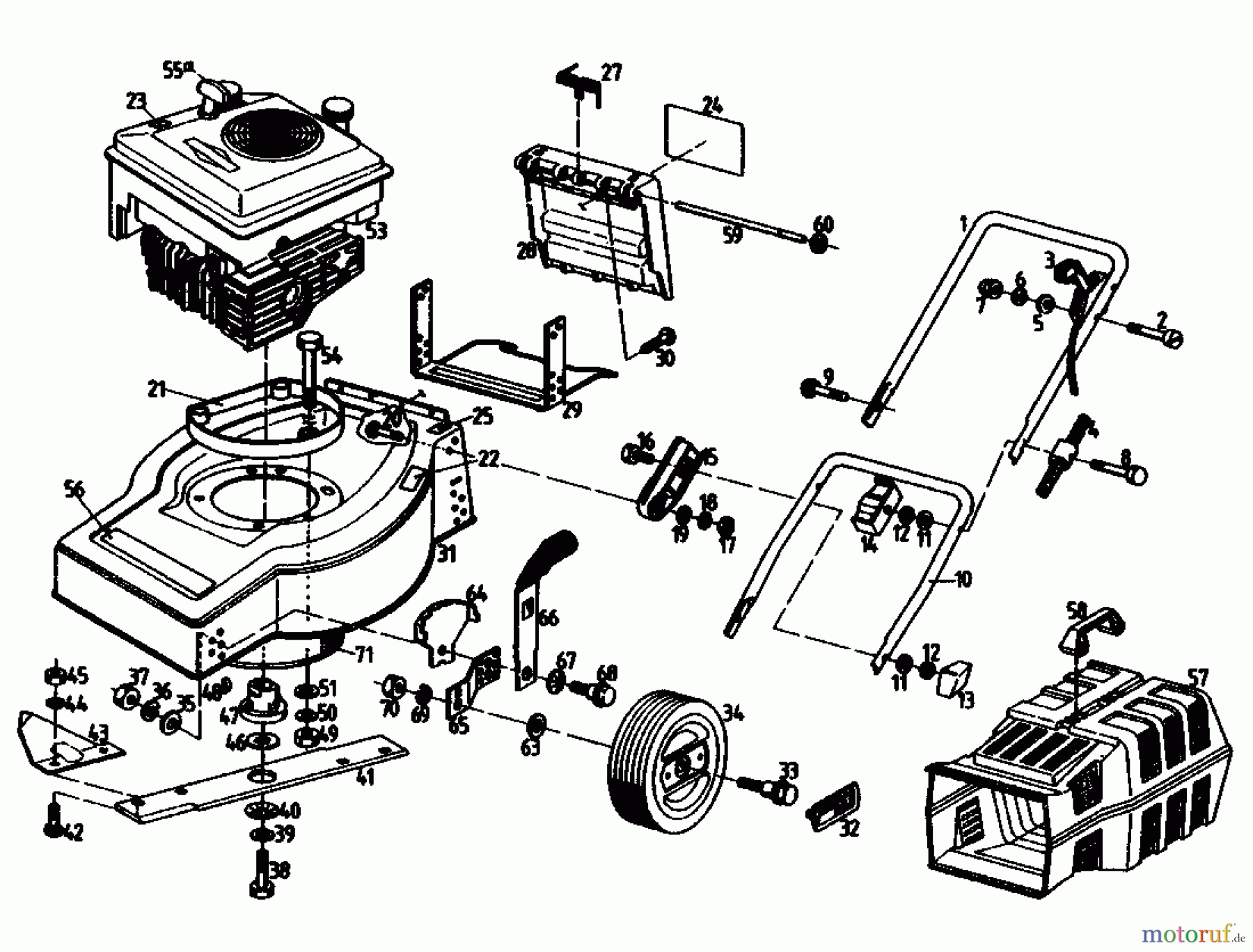 Gutbrod Motormäher TURBO B-Q 02893.03 (1989) Grundgerät
