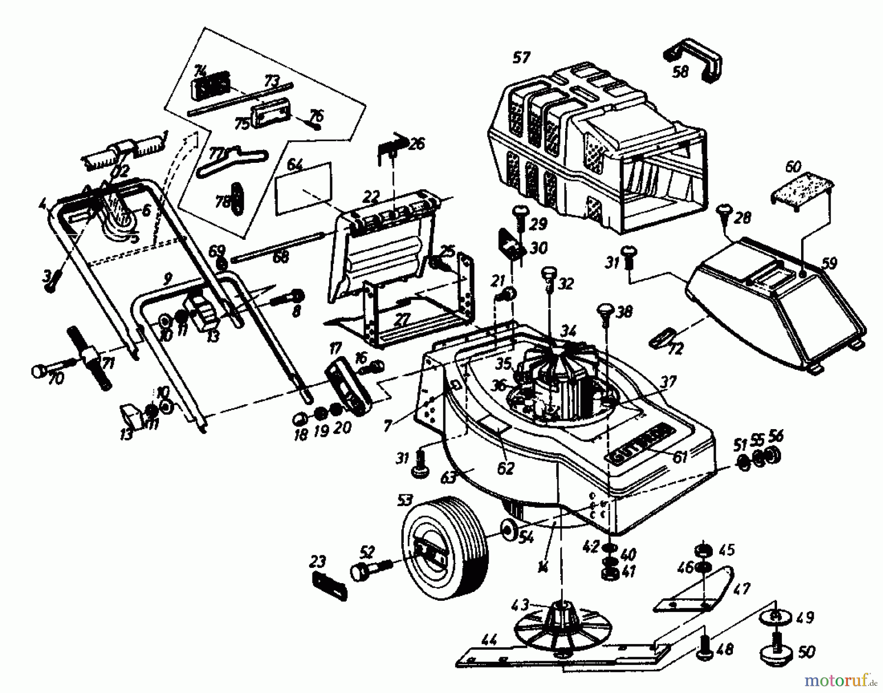 Gutbrod Elektromäher TURBO E 02899.01 (1989) Grundgerät