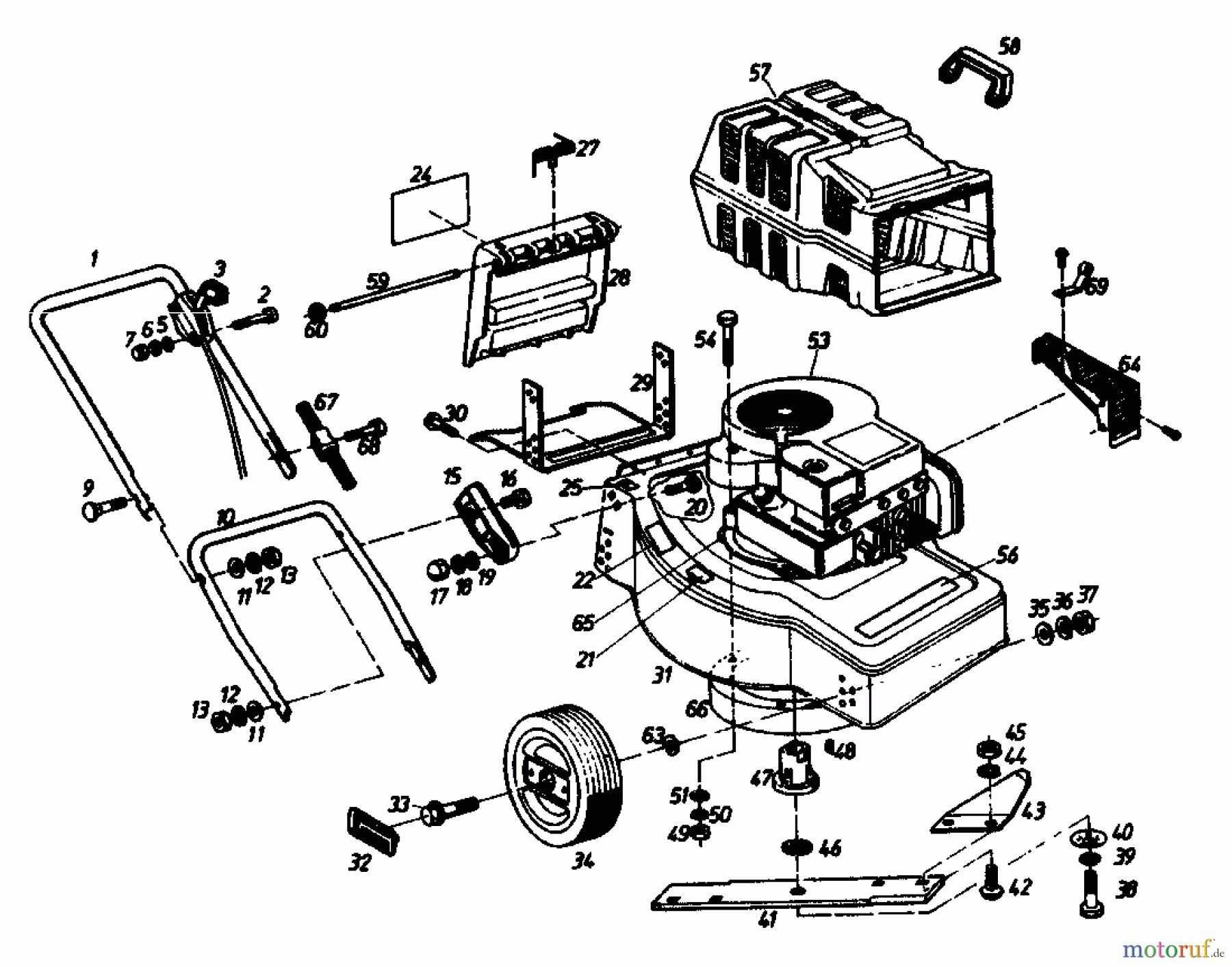 Gutbrod Motormäher TURBO B-B 02893.02 (1989) Grundgerät