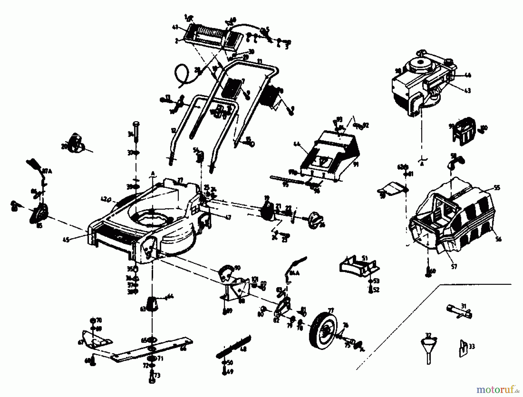 Gutbrod Motormäher HB 47-4 T 02848.02 (1989) Grundgerät