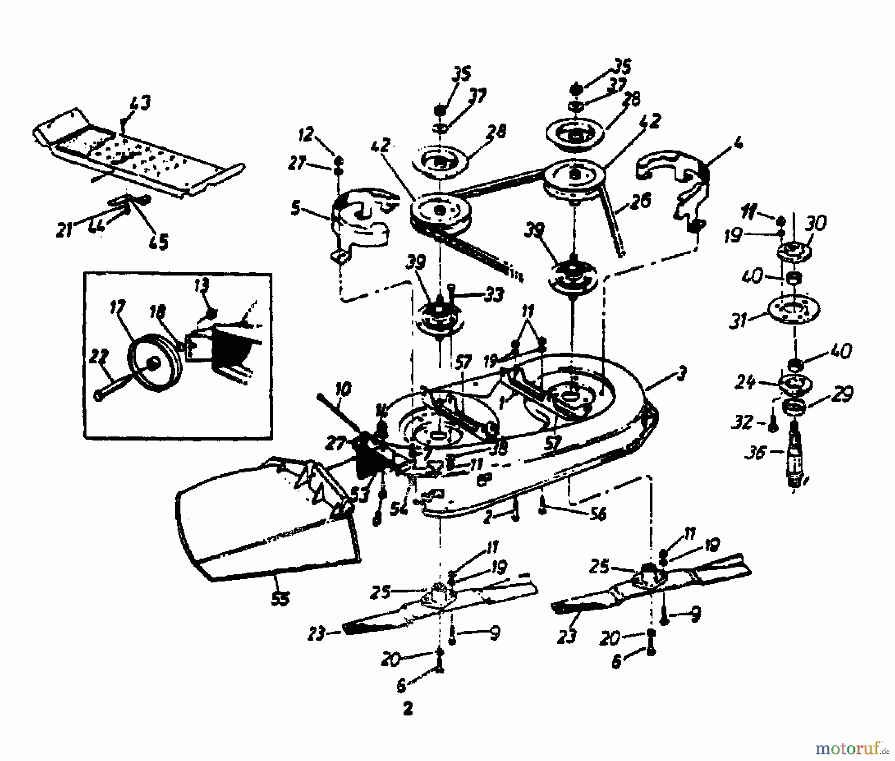 Super Rasentraktoren Super 12-96 N 130-659F (1990) Mähwerk F (38