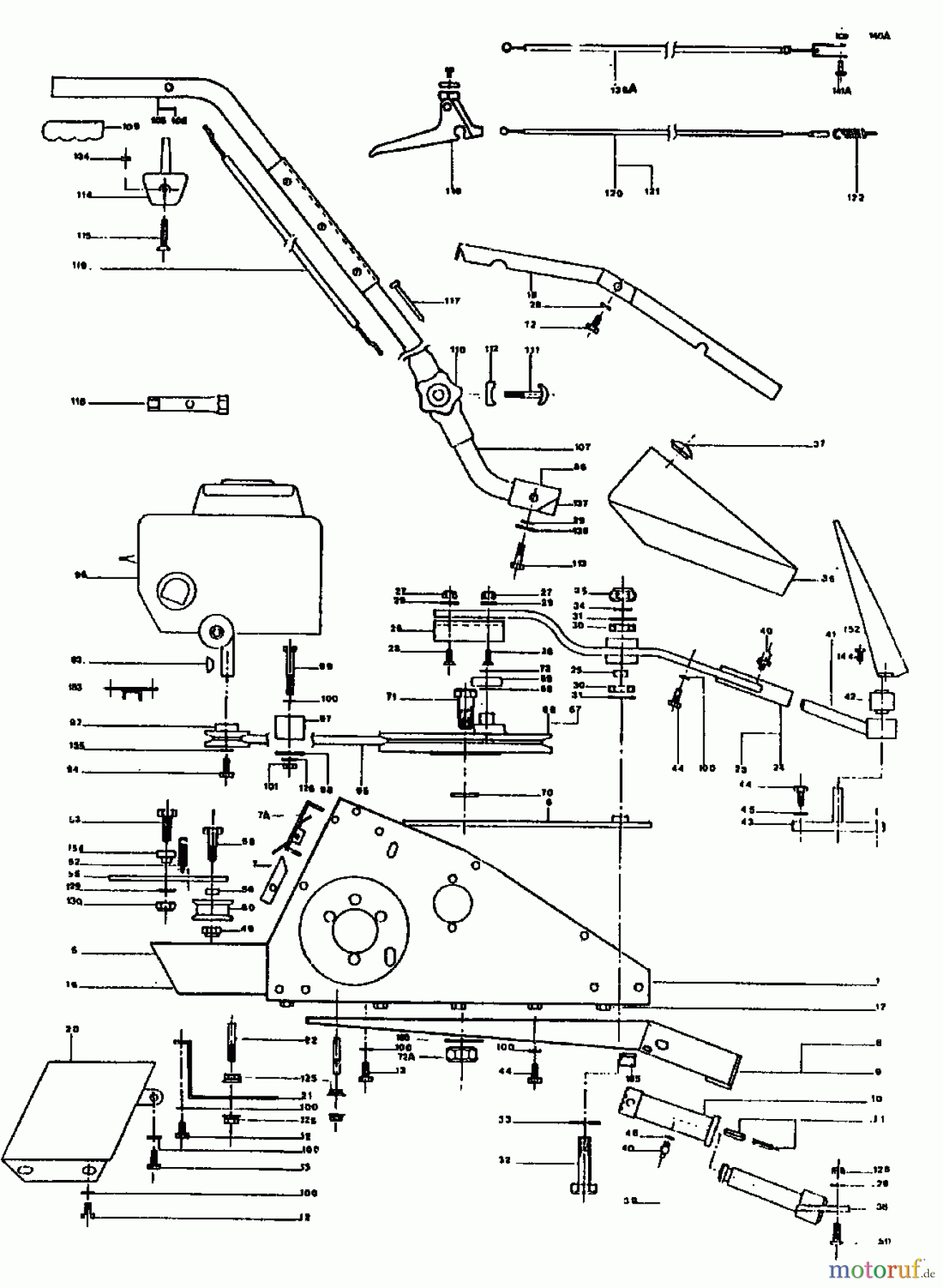 MTD Balkenmäher QUICK 105 I/C 180-0176  (1990) Holm