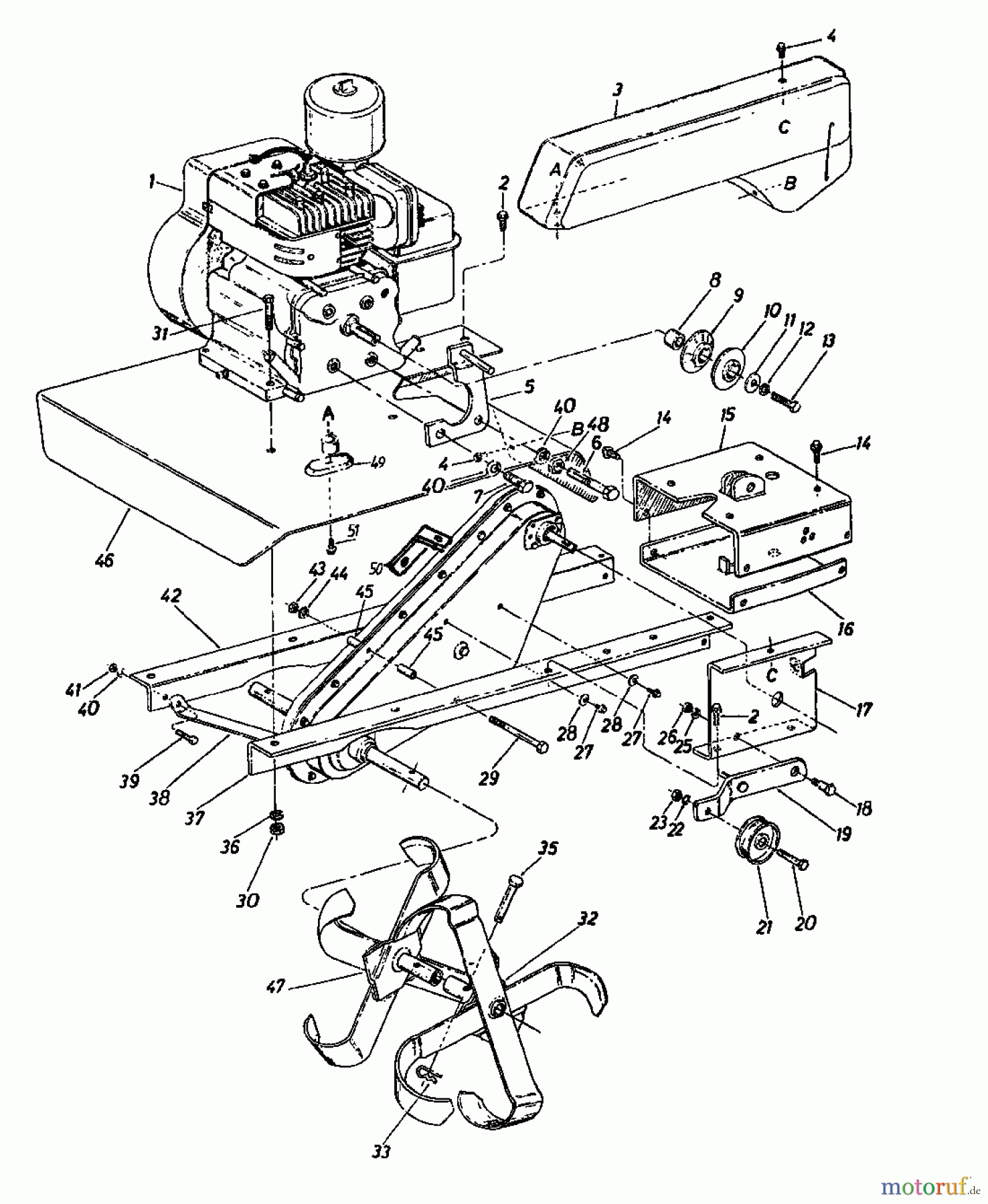  MTD Motorhacken Gartentiller 5 219-3200  (1990) Hacksterne