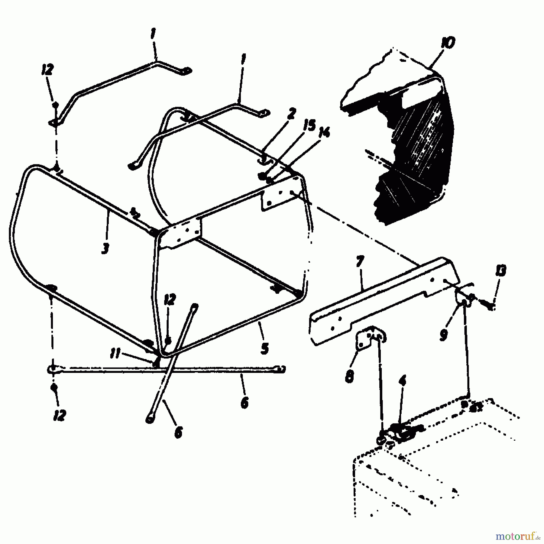 Columbia Rasentraktoren RD 11/660 130-5240 (1990) Grasfangkorb
