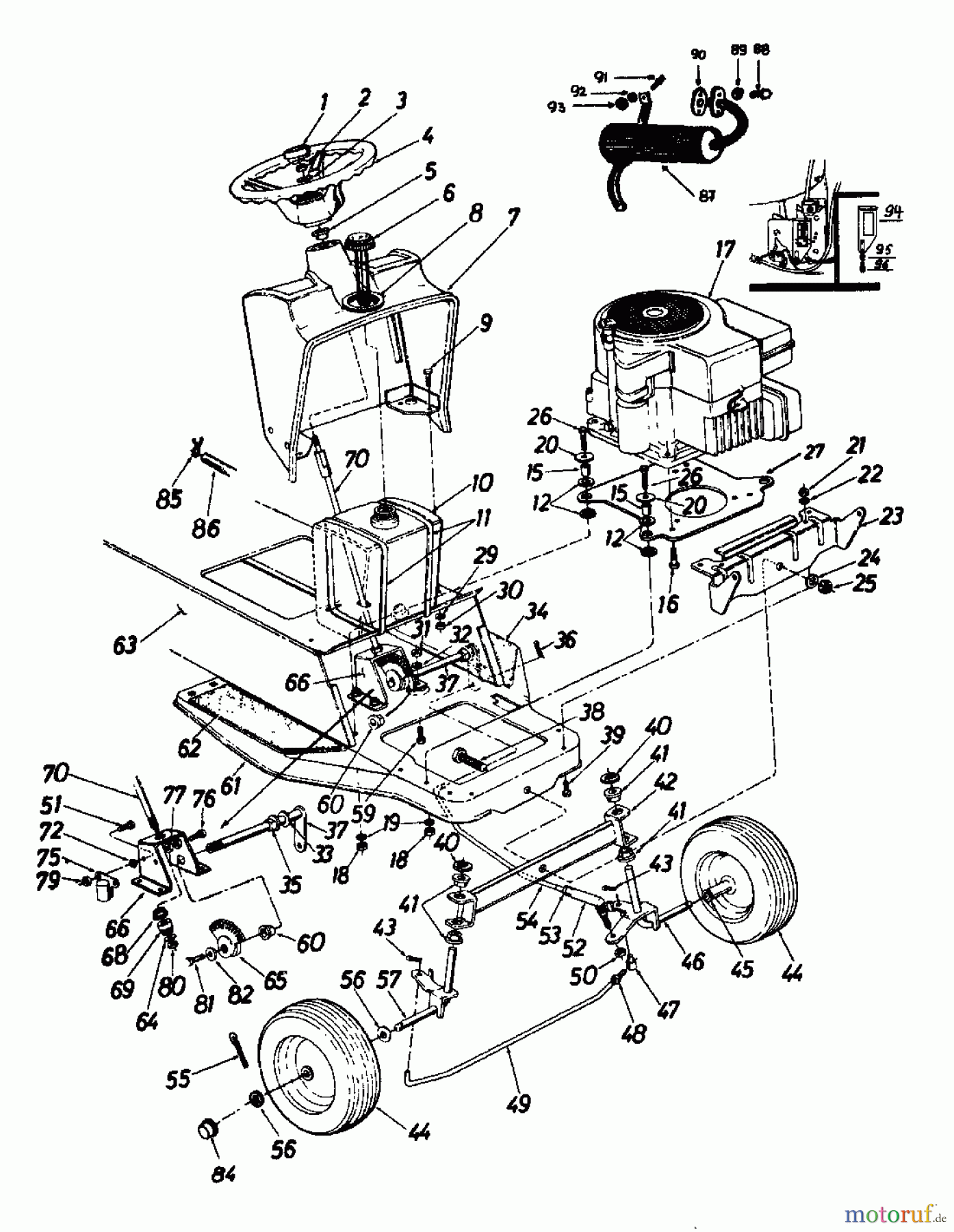 Columbia Rasentraktoren RD 11/660 130-5240 (1990) Vorderachse