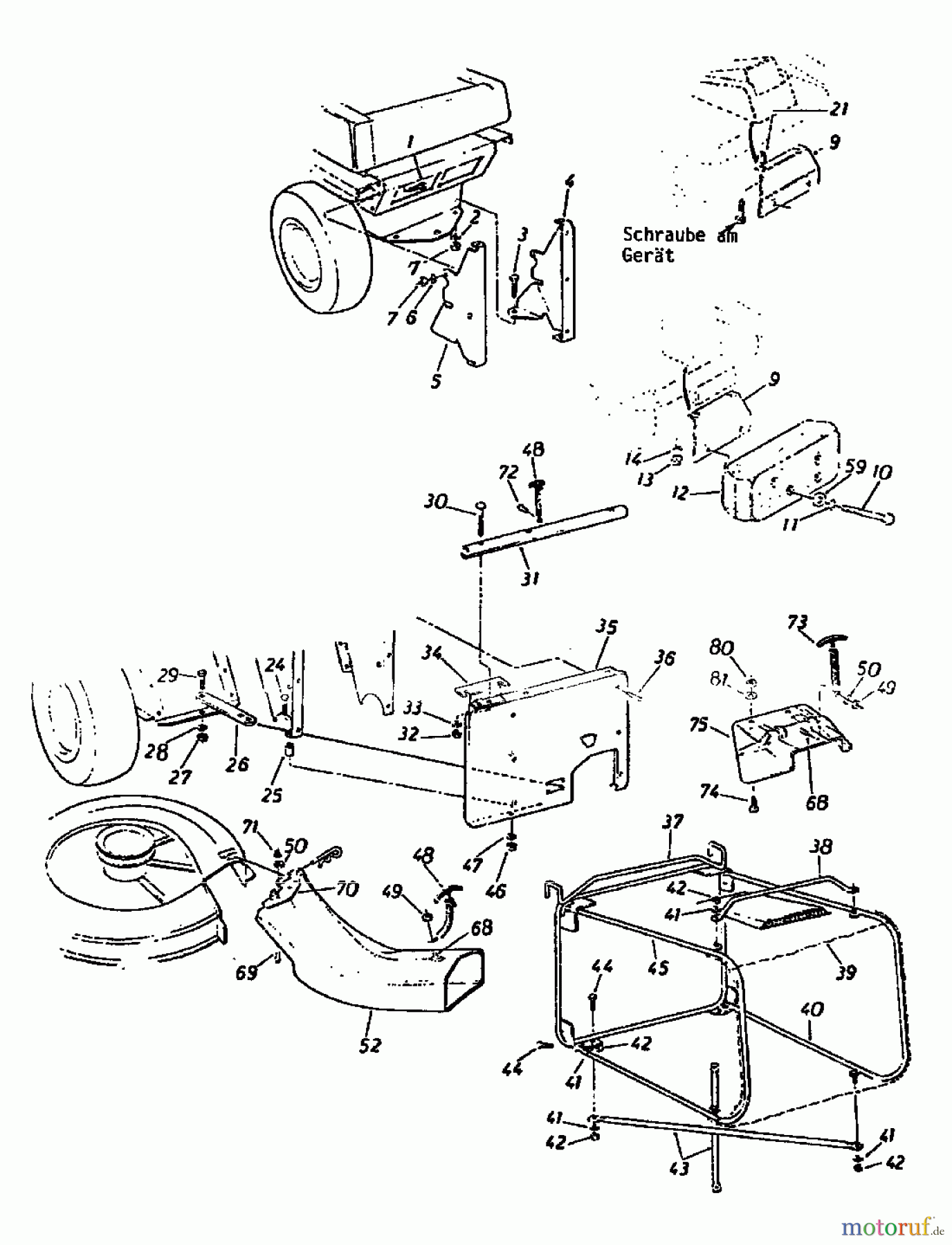  MTD Zubehör Zubehör Garten- und Rasentraktoren Grasfangvorrichtung für 30
