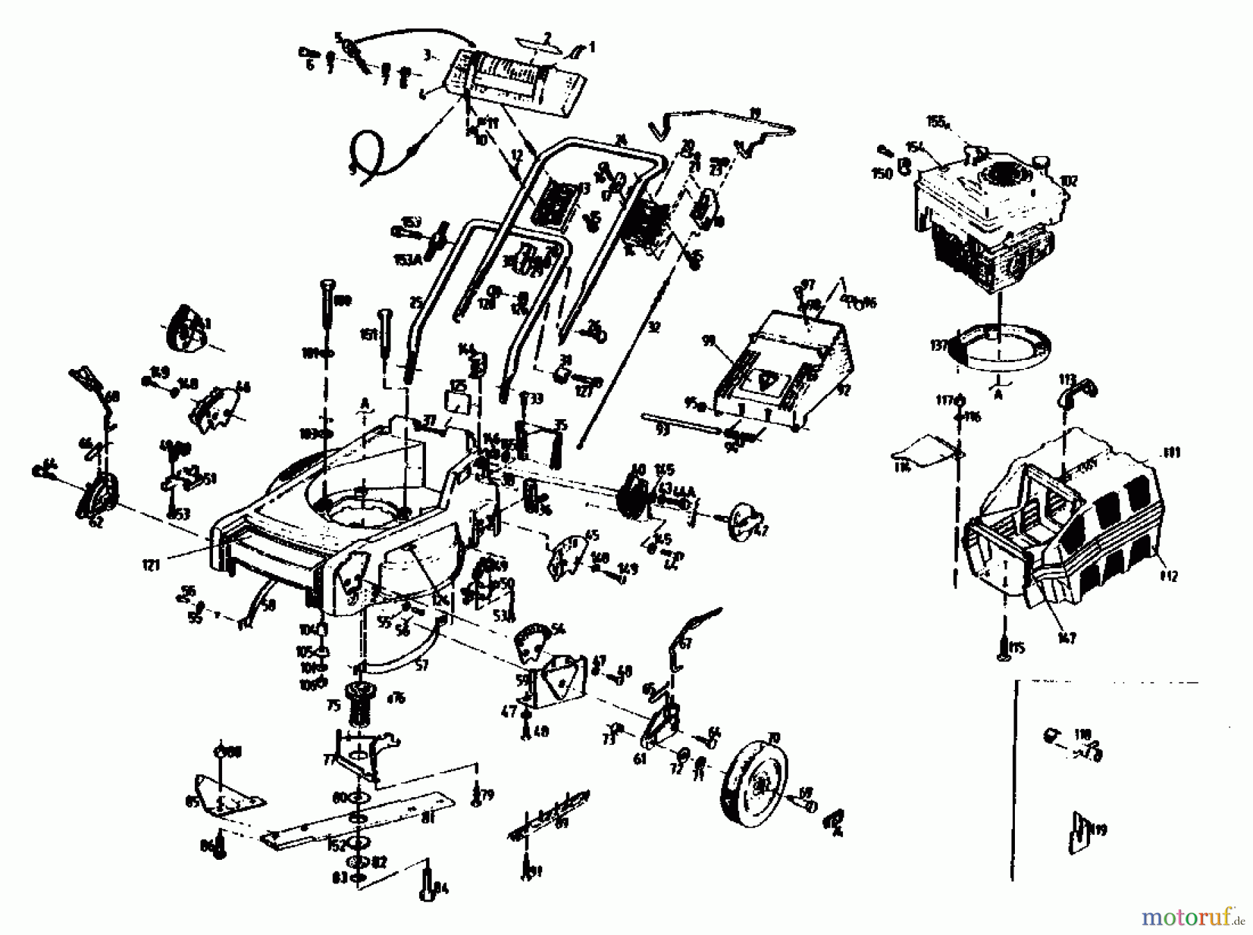  Gutbrod Motormäher mit Antrieb HB 47 R-4 BS 04001.01  (1990) Grundgerät