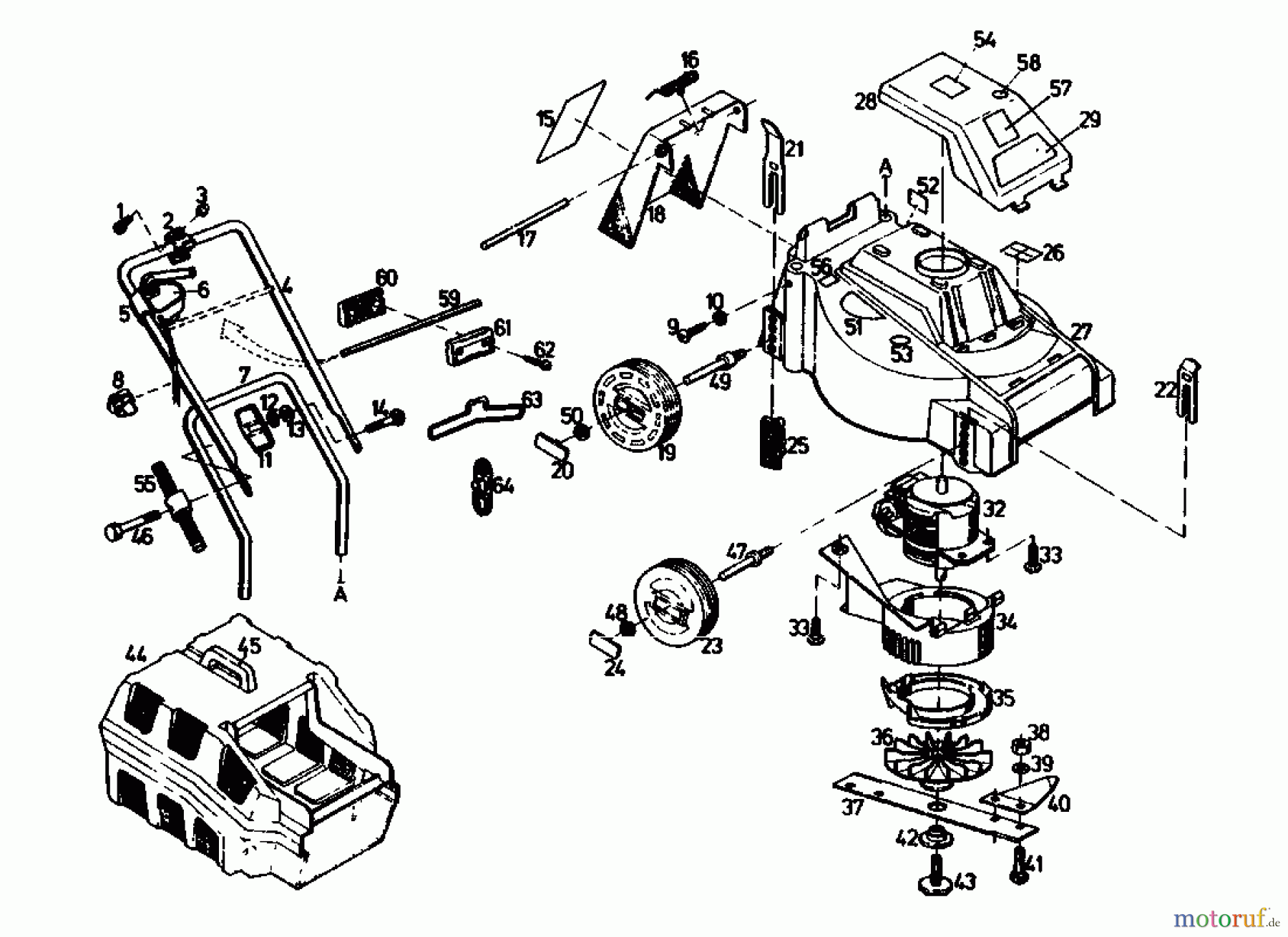 Gutbrod Elektromäher HE 40 02889.04 (1990) Grundgerät