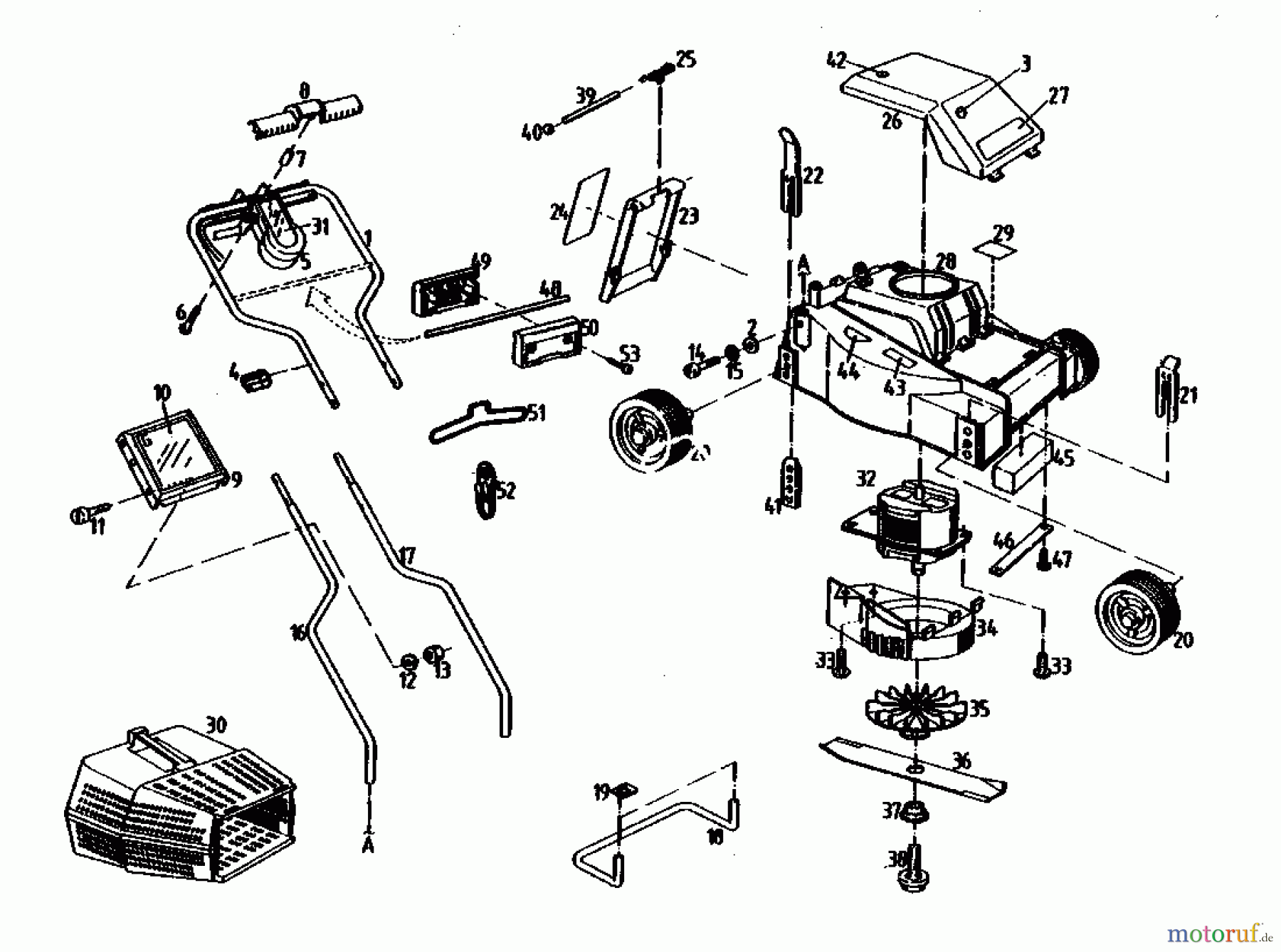 Gutbrod Elektromäher HE 32 02845.01 (1990) Grundgerät