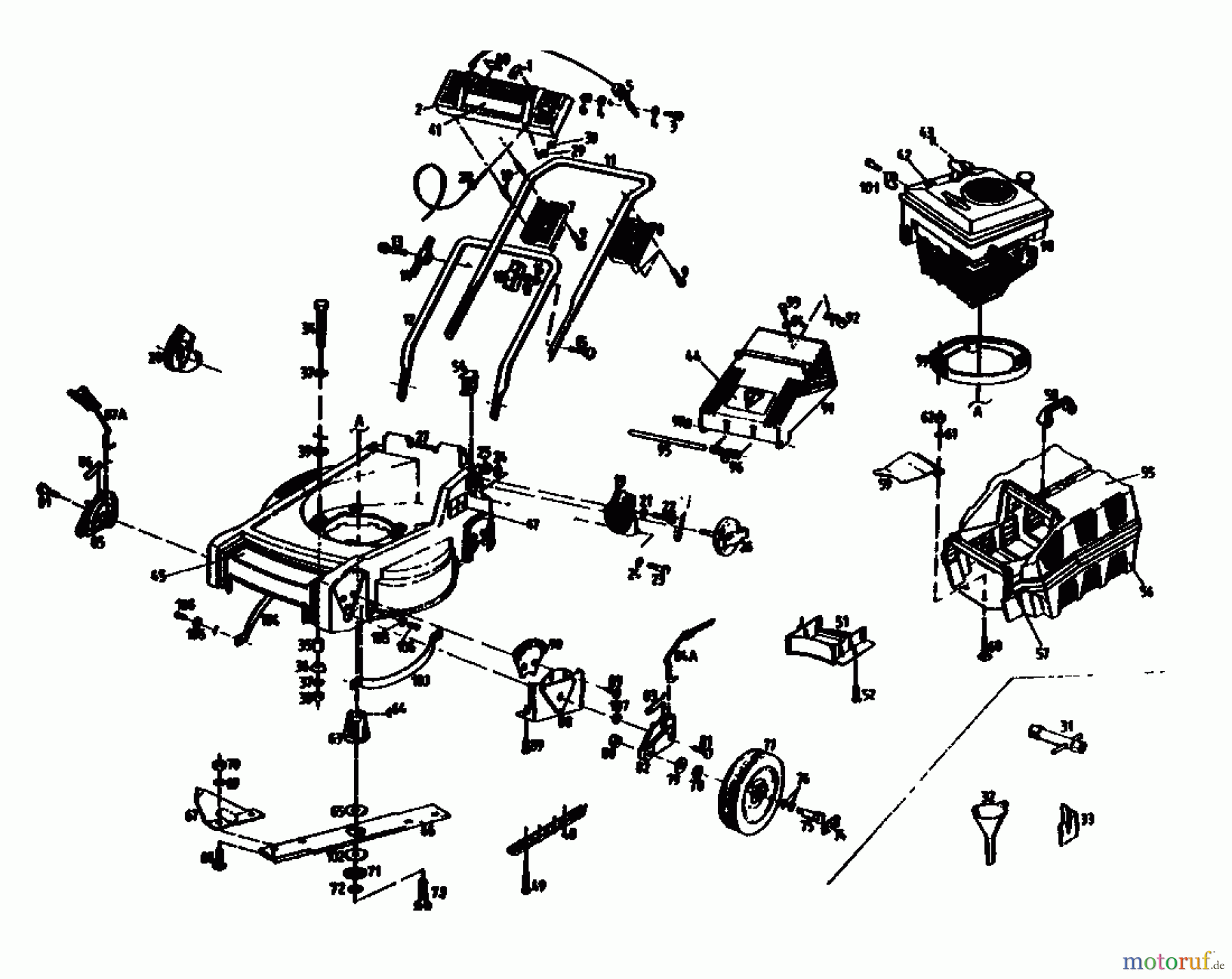 Gutbrod Motormäher HB 47-4 TBS 02848.03 (1990) Grundgerät