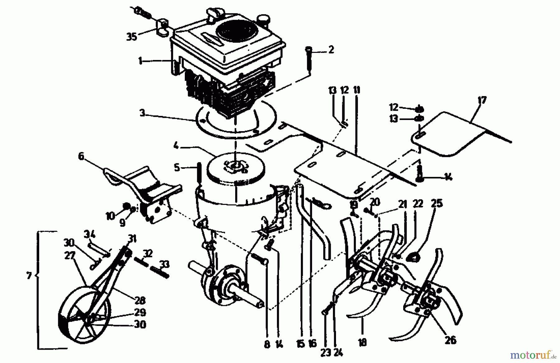 Gutbrod Motorhacken MB 65-35 07516.01 (1990) Grundgerät