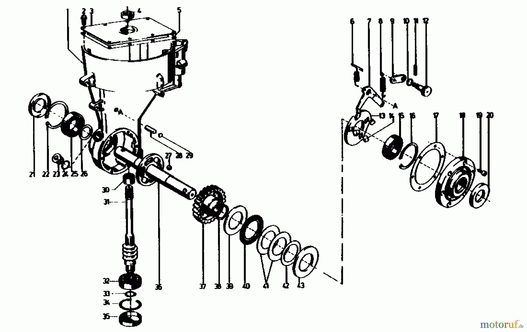 Gutbrod Motorhacken MB 65-35 07516.01 (1990) Getriebe