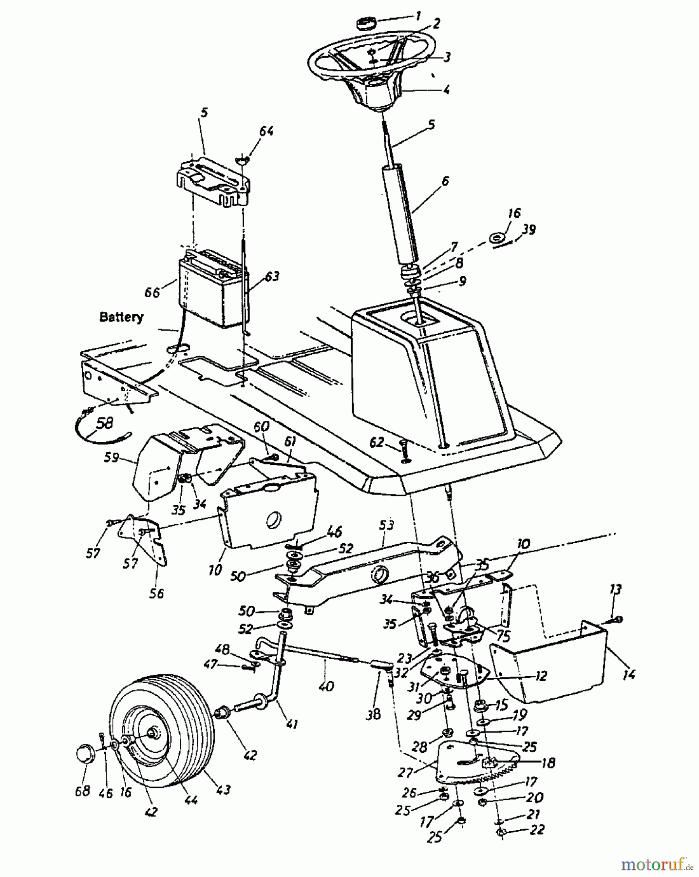 Columbia Rasentraktoren 8/760 HA 132-510C626 (1992) Vorderachse