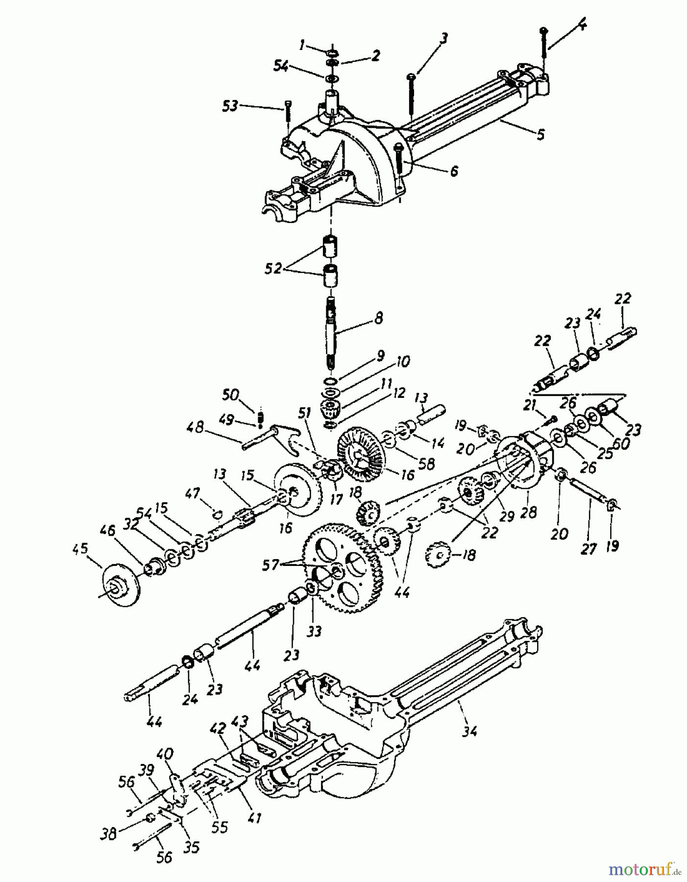 Columbia Rasentraktoren 111/810 131-337D (1991) Getriebe