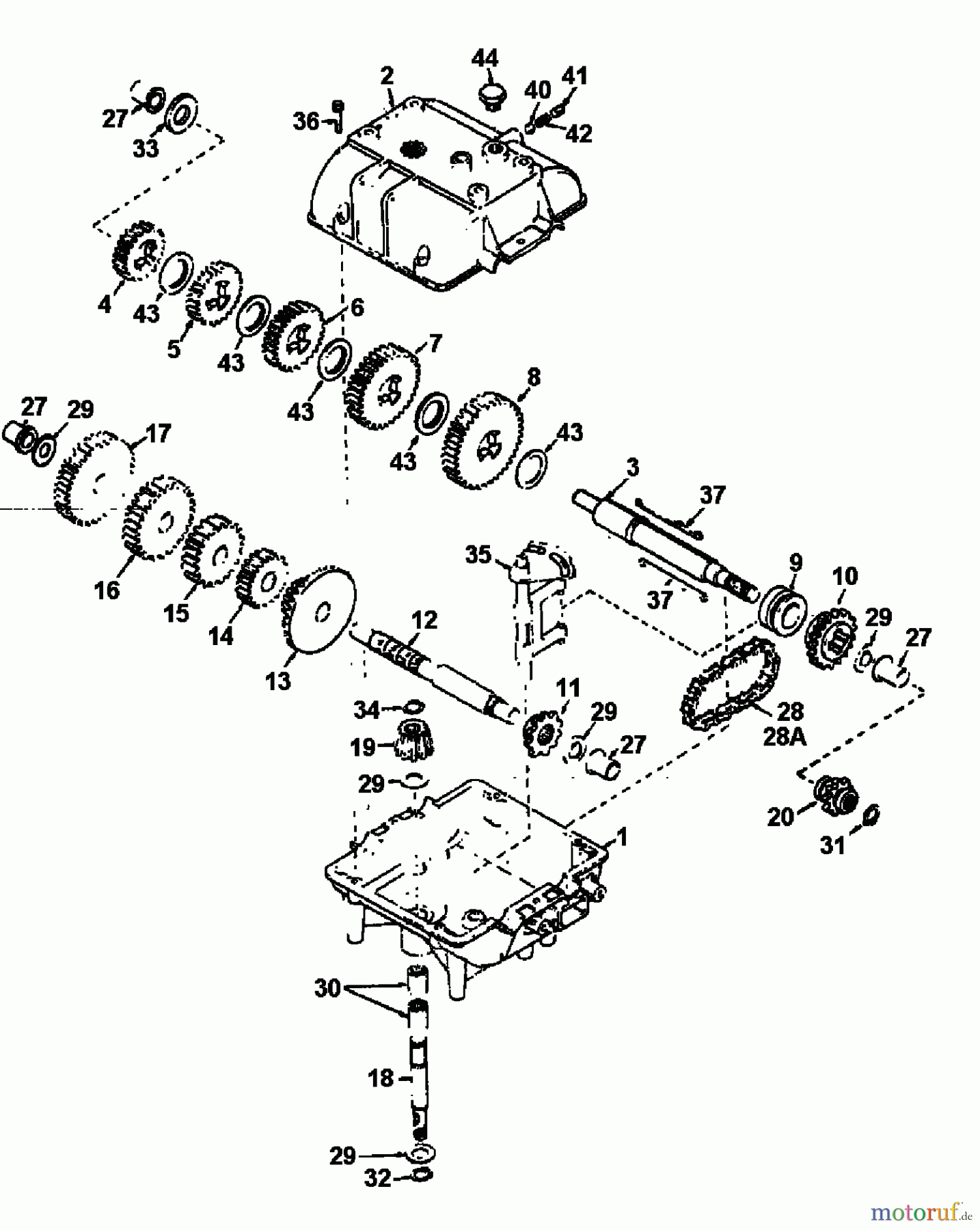  Columbia Rasentraktoren RD 11/660 133C524A626  (1993) Getriebe