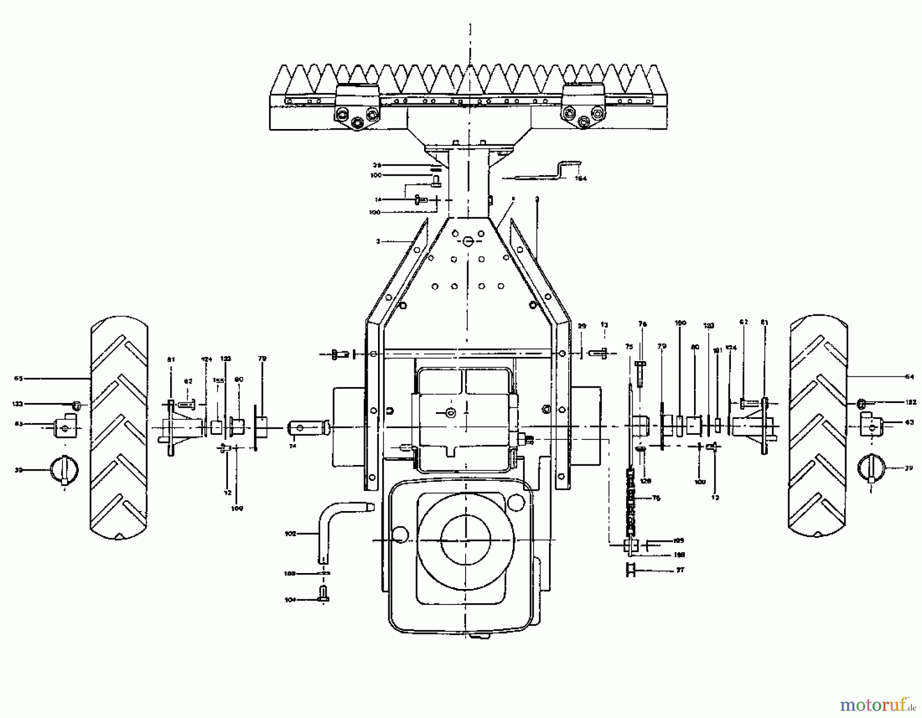  MTD Balkenmäher QUICK 105 N 181-0173  (1991) Fahrantrieb, Räder