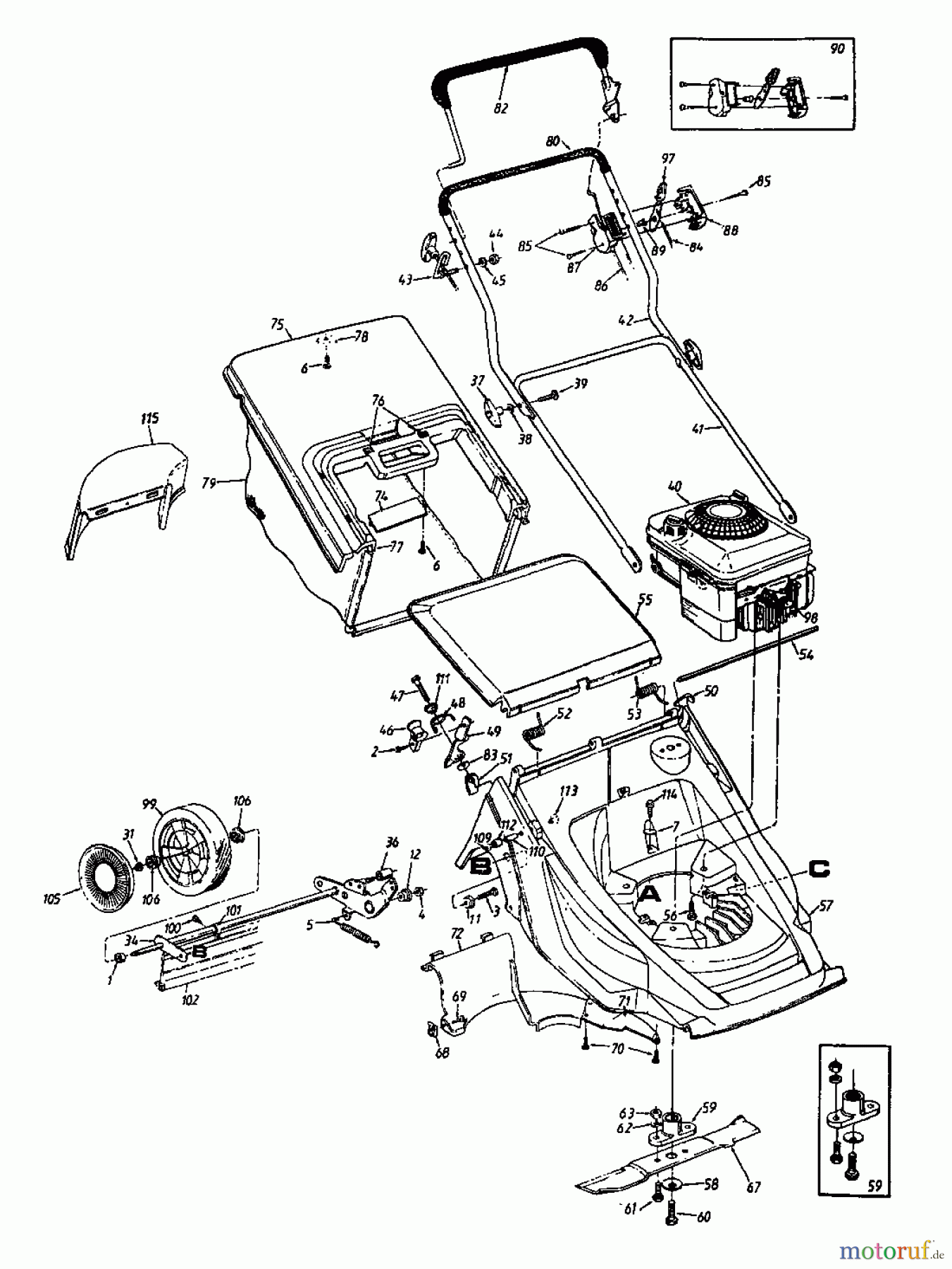 MTD Motormäher Euro-Star 46 111-604R (1991) Grundgerät