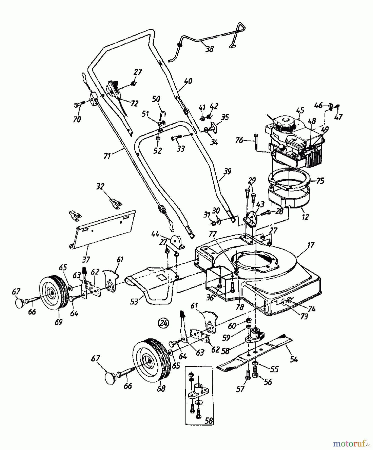 Nizza Motormäher NIZZA 40 111-0081 (1991) Grundgerät